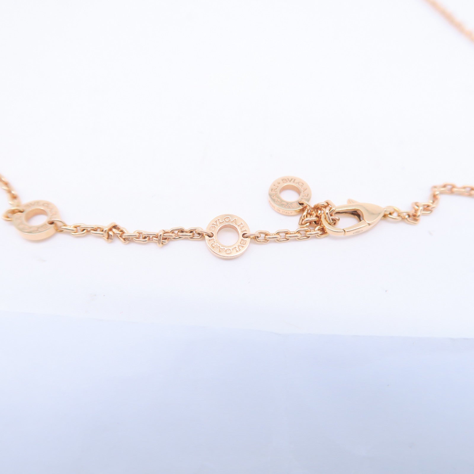 BVLGARI 18K玫瑰金B-zero1necklace項鍊#44cm