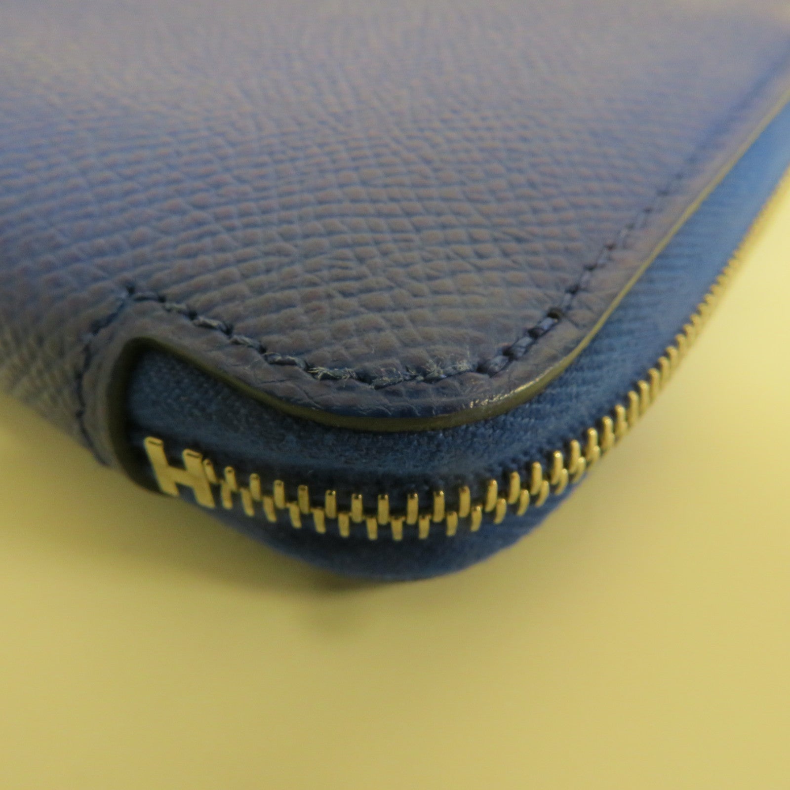 HERMES Epsom皮革銀扣Wallet錢包藍色