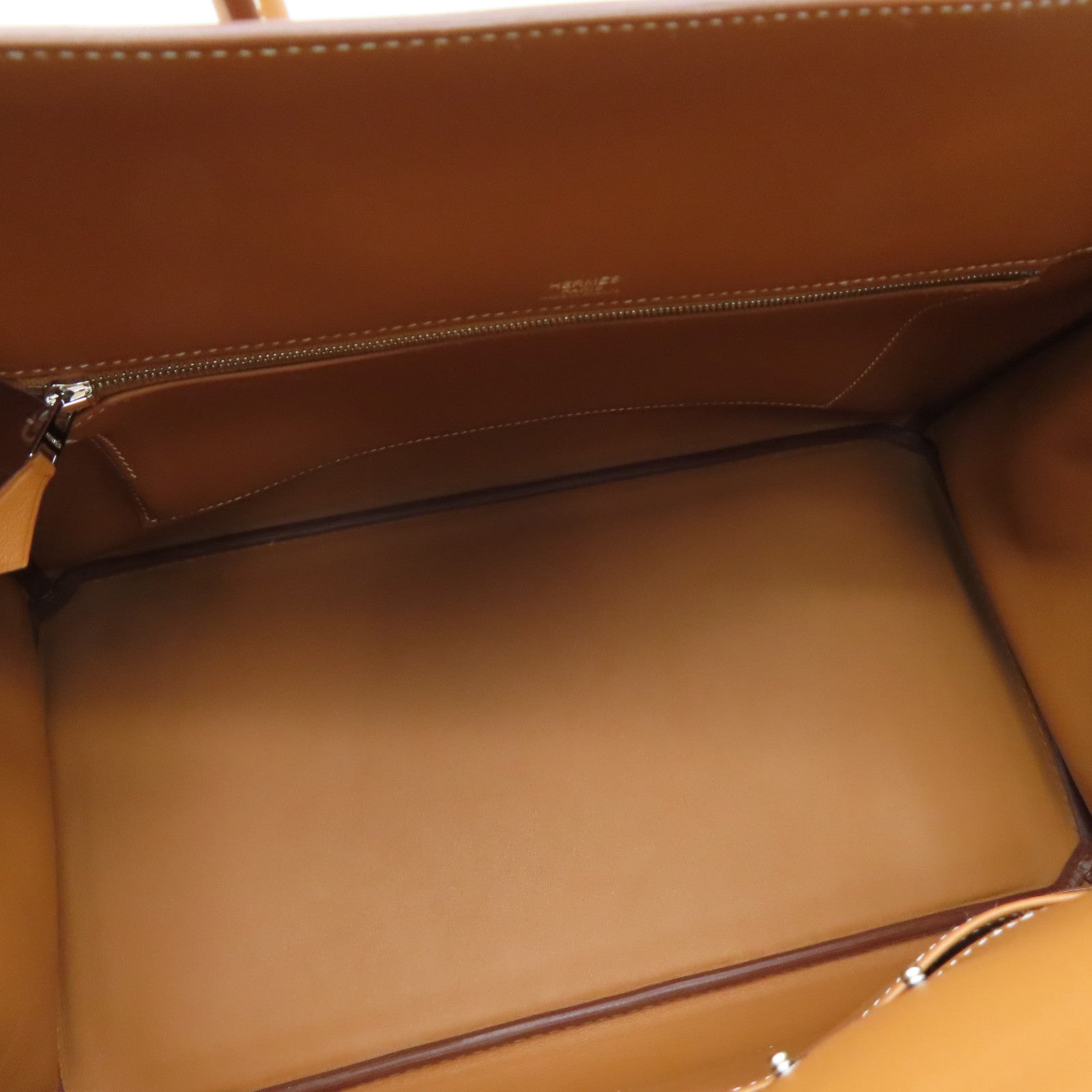 HERMES [Sharp Discount] Swift Leather Shadow 35 Handle Bag Gold