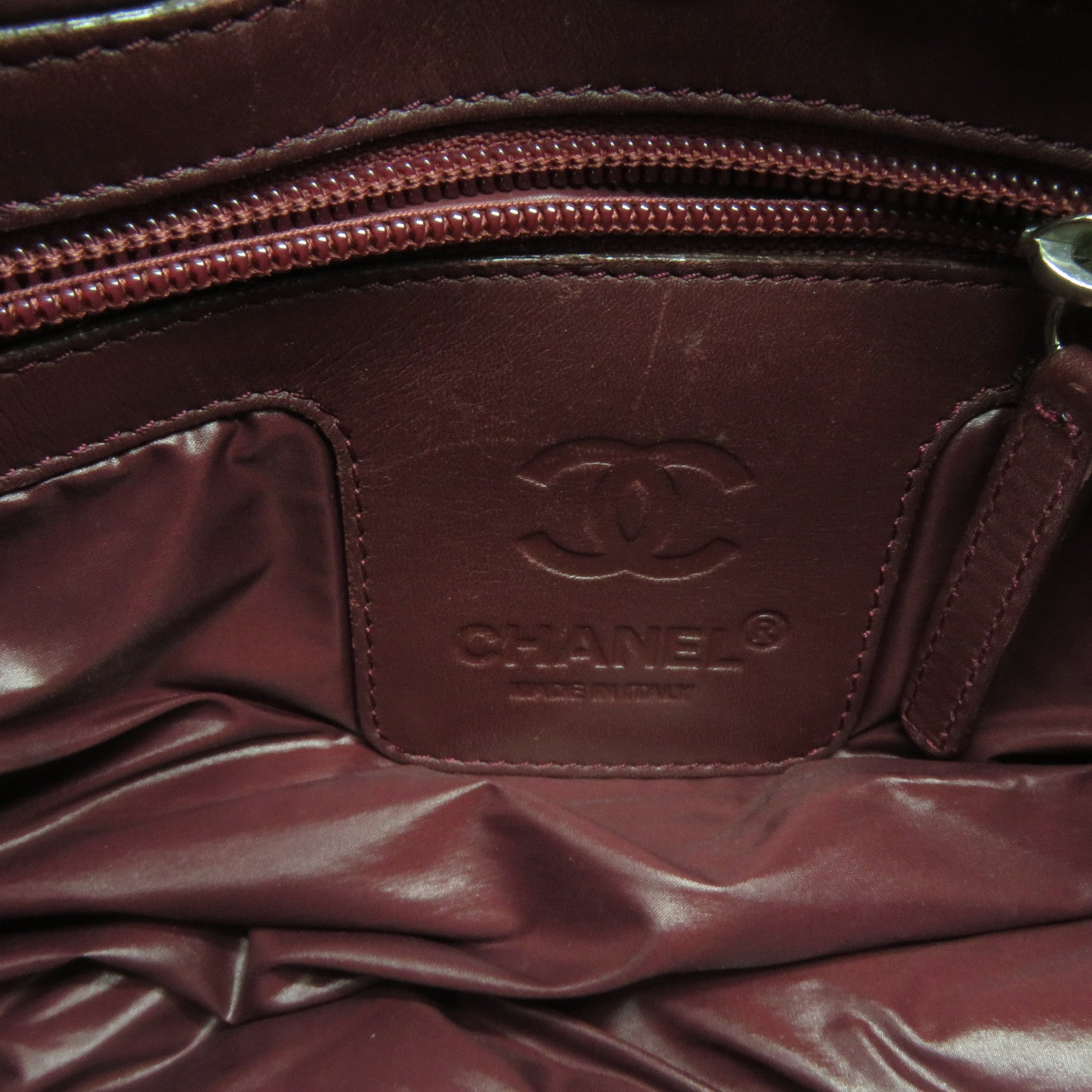 CHANEL rhombus nylon Shoulder Bag shoulder bag black