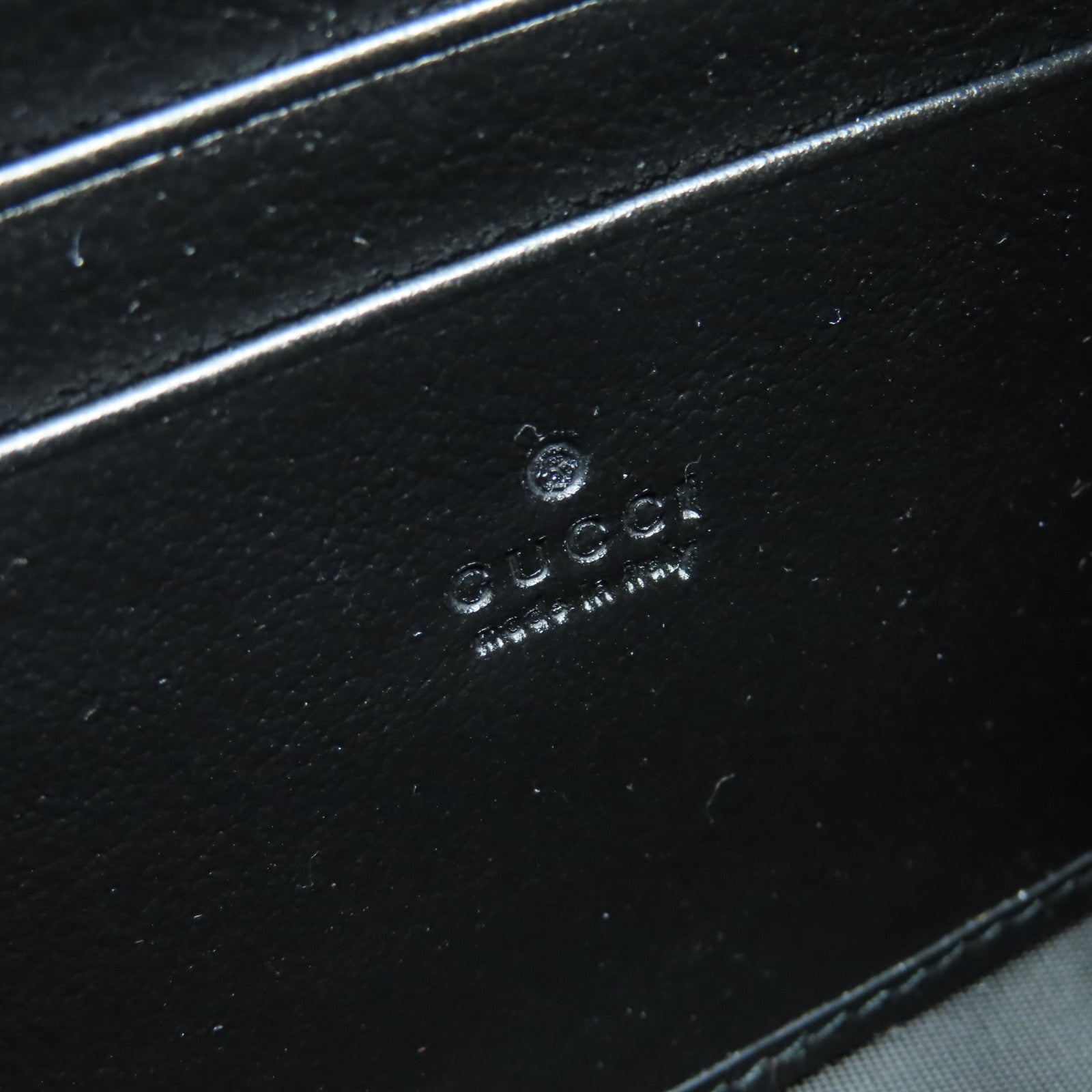 GUCCI 牛皮皮革Wallet On Chain金扣鏈帶肩背袋黑色/紅色