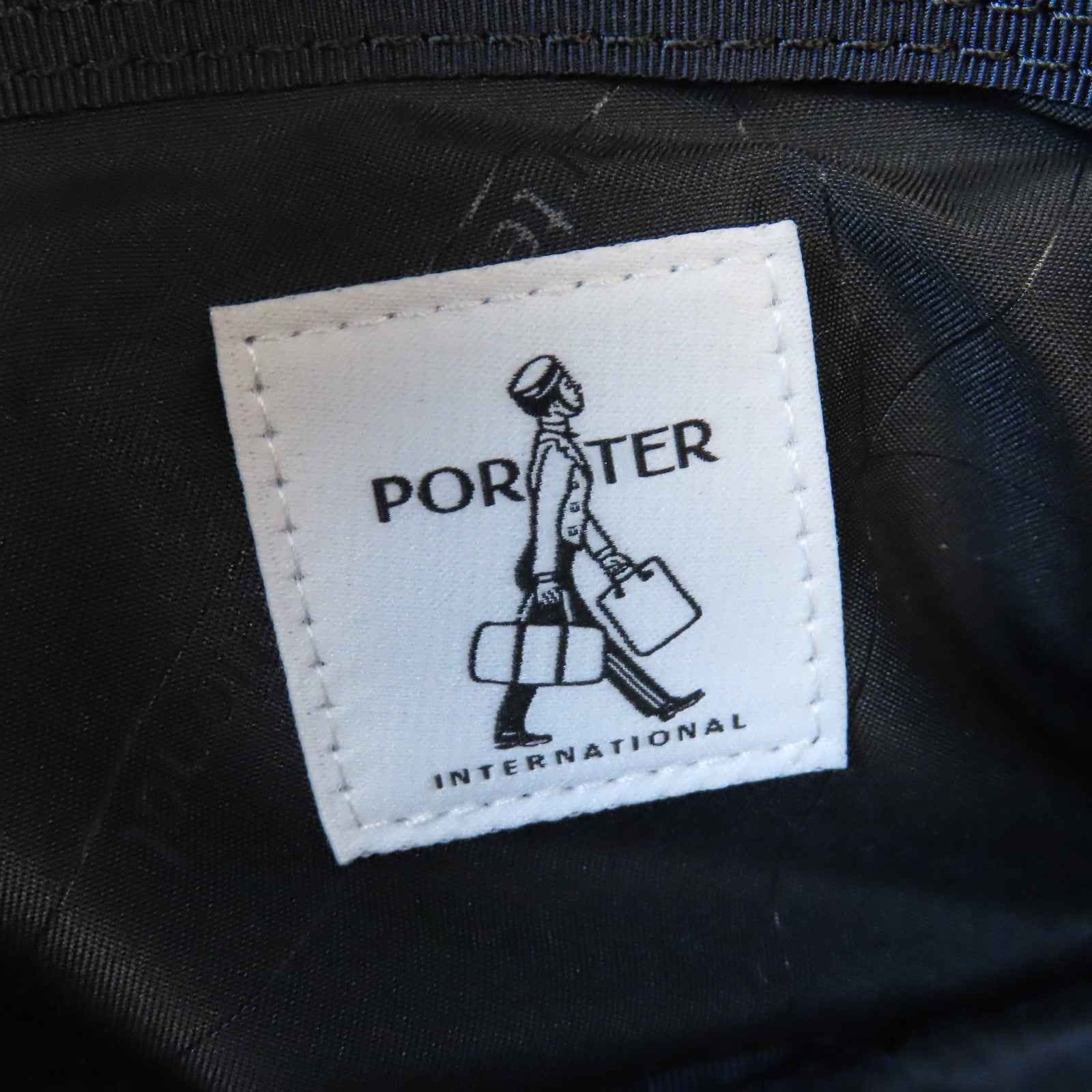 PORTER 尼龍Cross Carry Bag金扣肩背袋深藍色