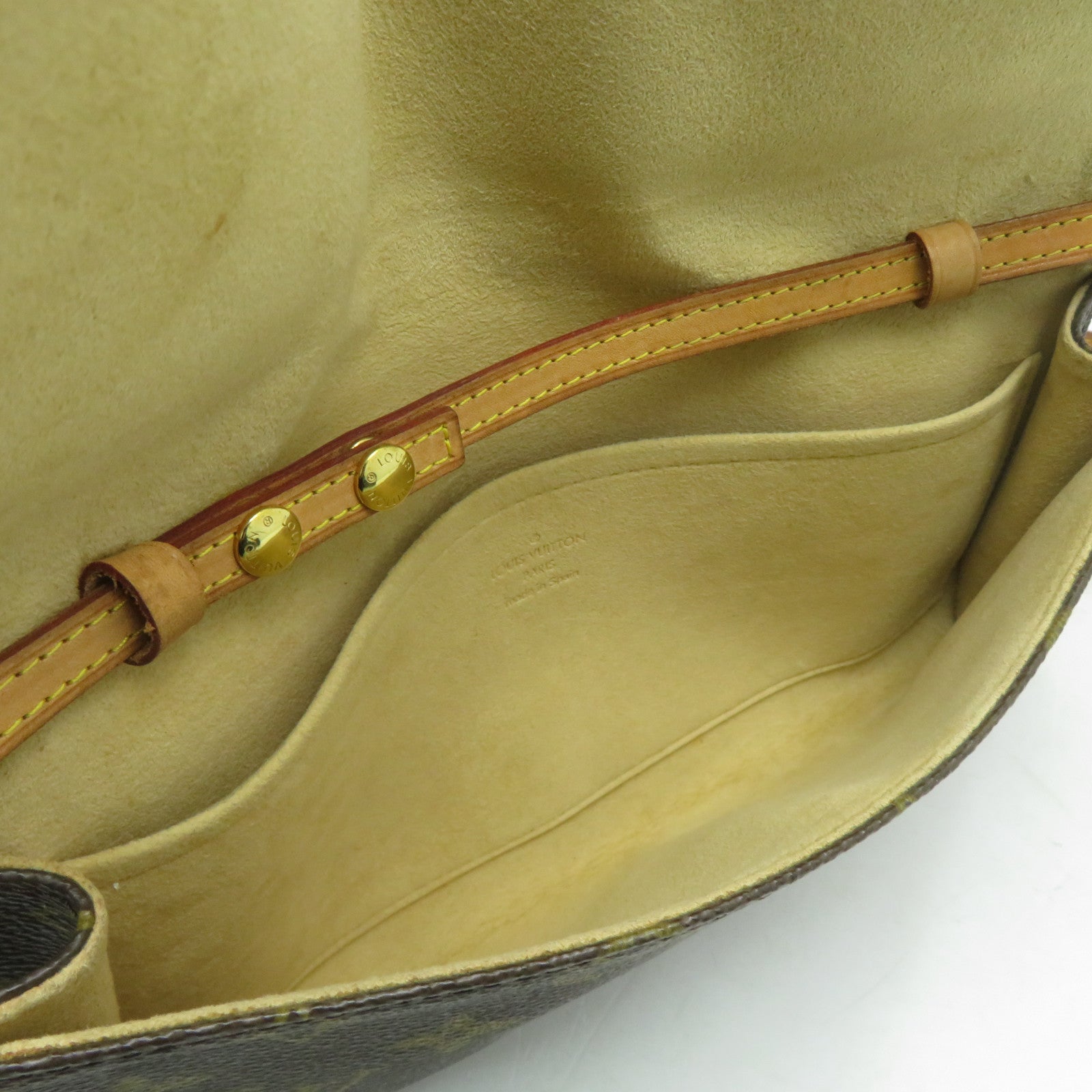 LOUIS VUITTON Monogram Pochette Twin GM金扣肩背袋啡色