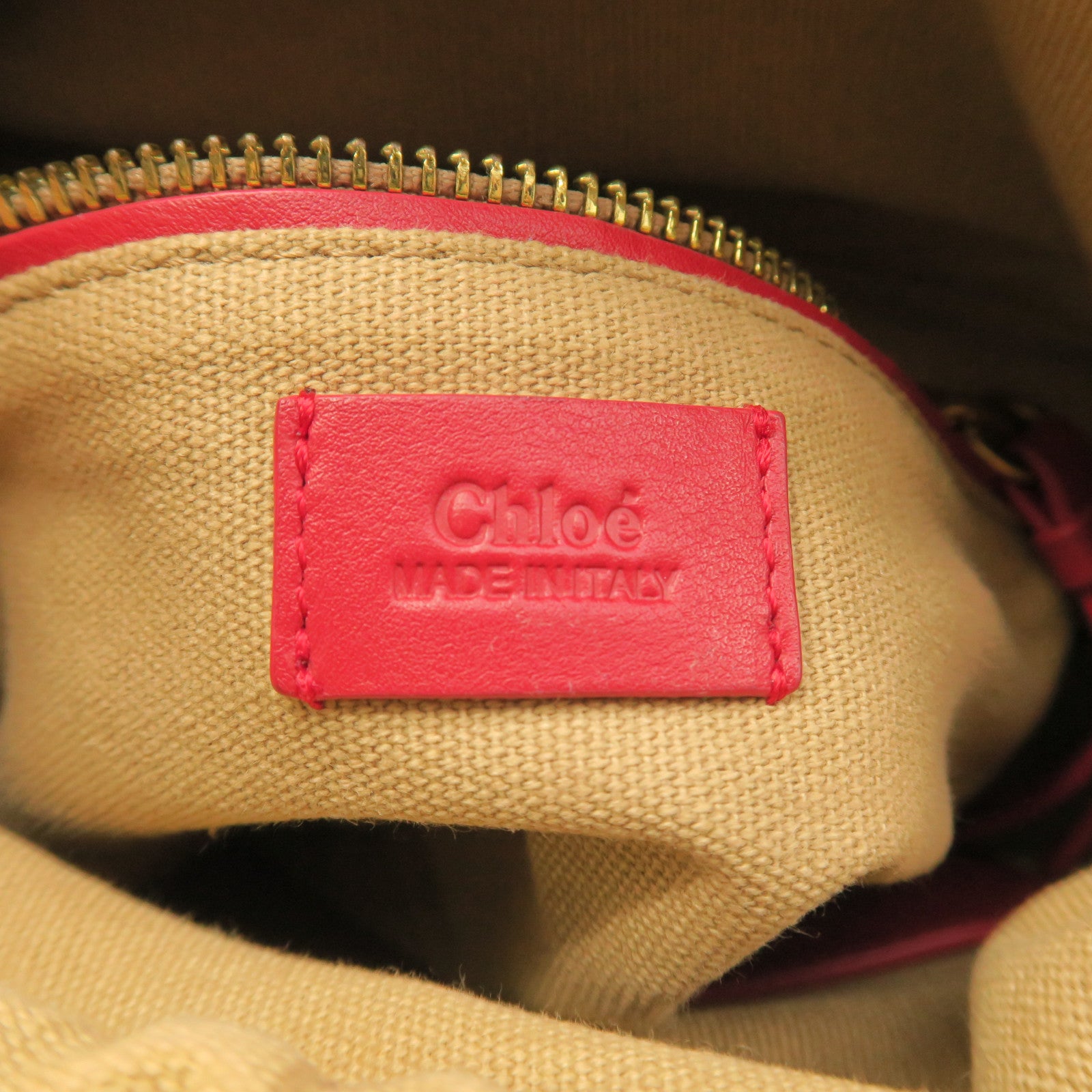 Chloe Leather Shoulder Bag Gold Button Shoulder Bag Red