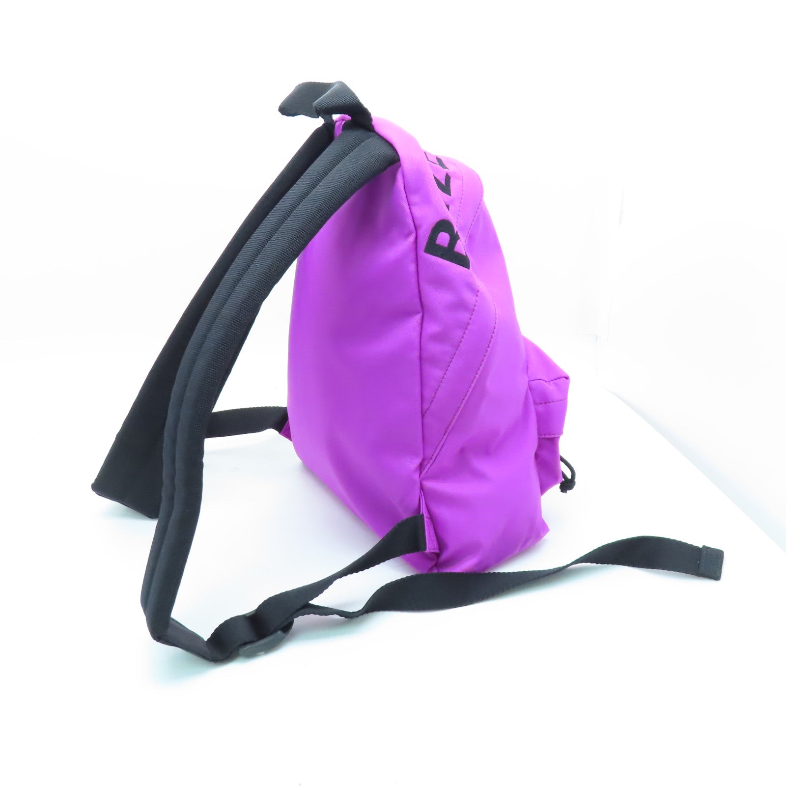 BALENCIAGA 尼龍Backpack銀扣背包紫色/黑色