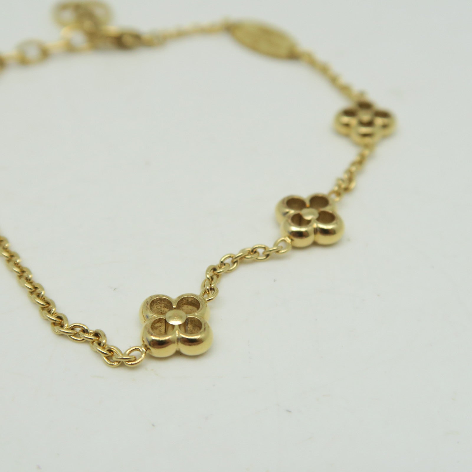 LOUIS VUITTON 金屬Flower Full Bracelet手鏈金色
