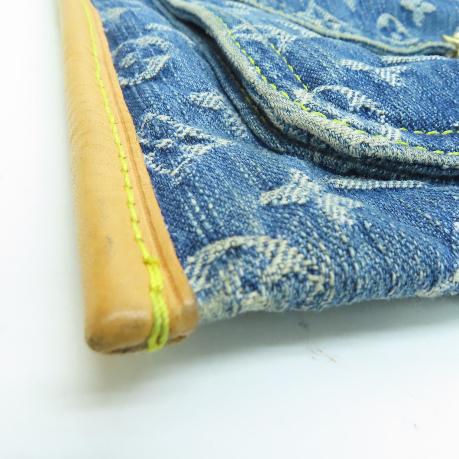 LOUIS VUITTON Monogram DenimFlat Shopper Tote金扣手挽袋蓝色