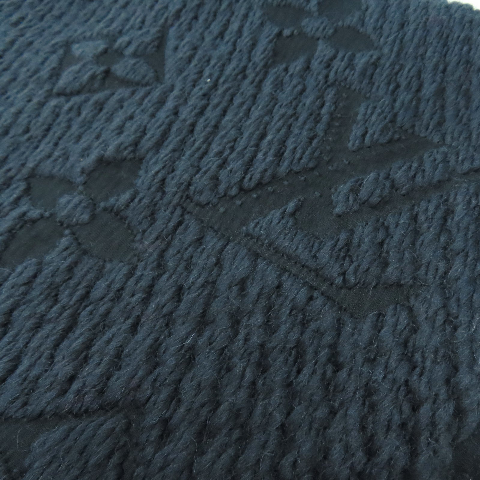 LOUIS VUITTON 絲質/羊毛Logomania圍巾黑色