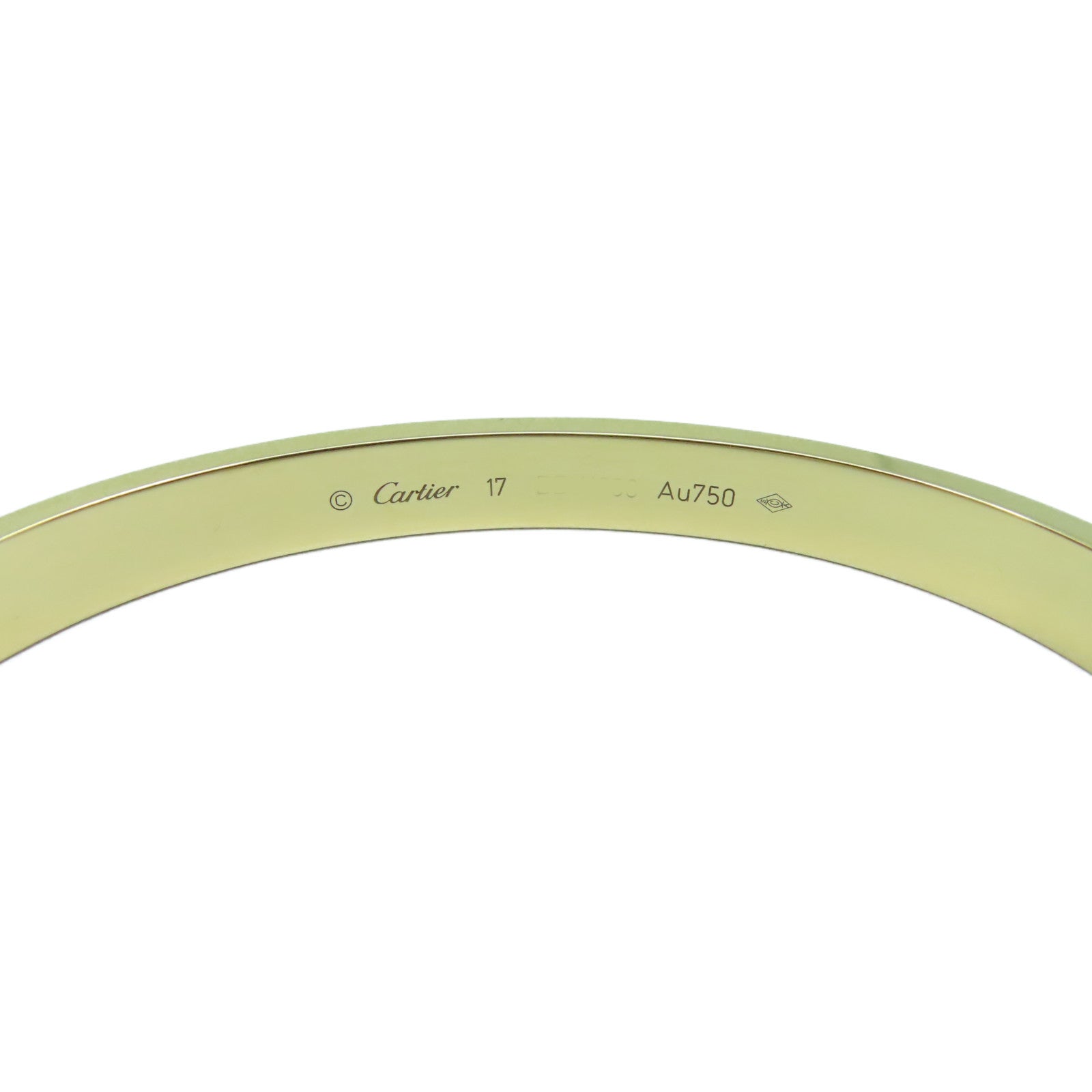 CARTIER 18K黃金Love Blaceret手鐲Cartier#17