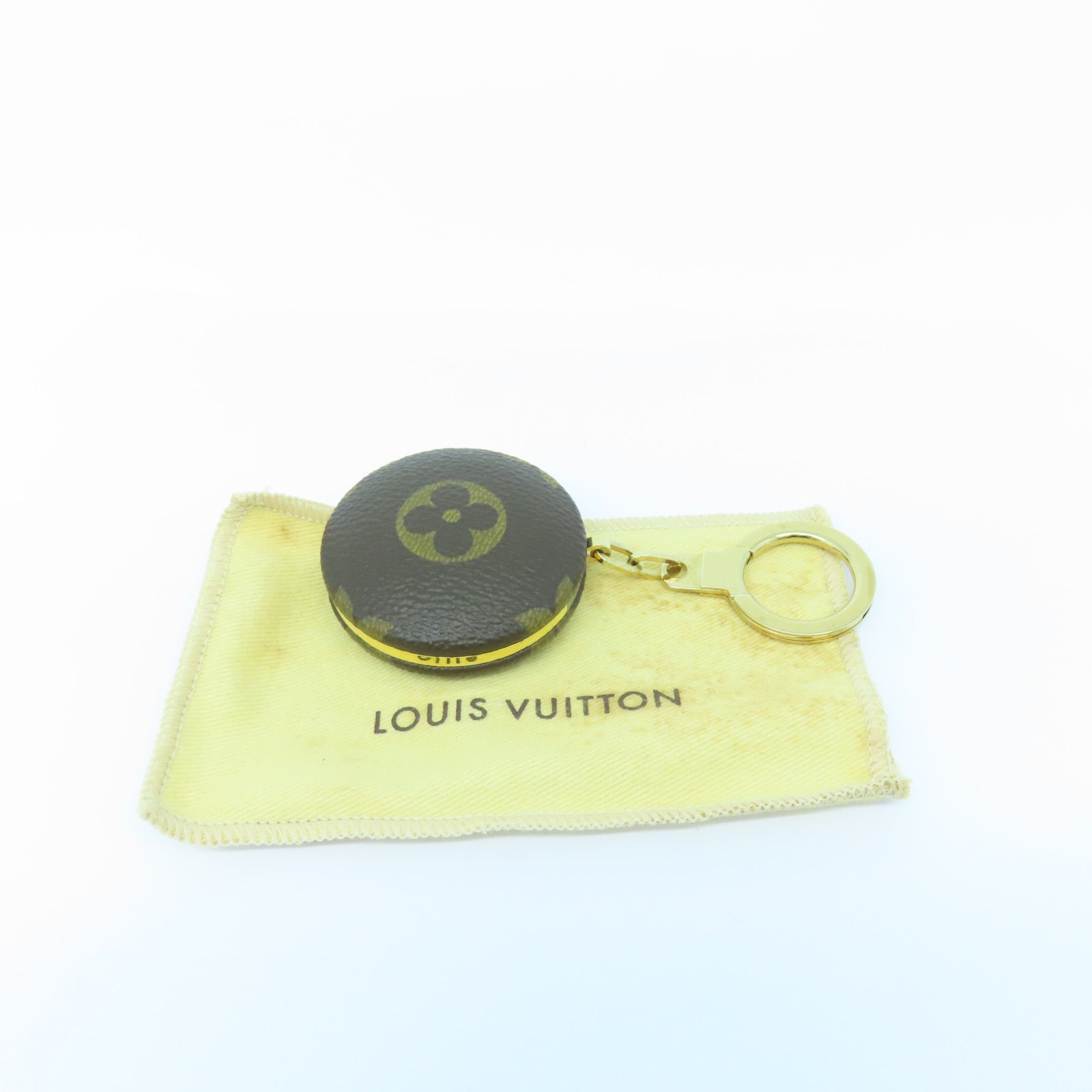 LOUIS VUITTON Monogram Charm Gold Buckle Charm Brown