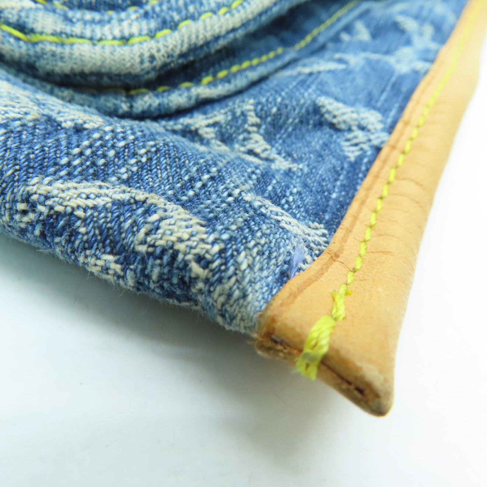 LOUIS VUITTON Monogram DenimFlat Shopper Tote金扣手挽袋蓝色