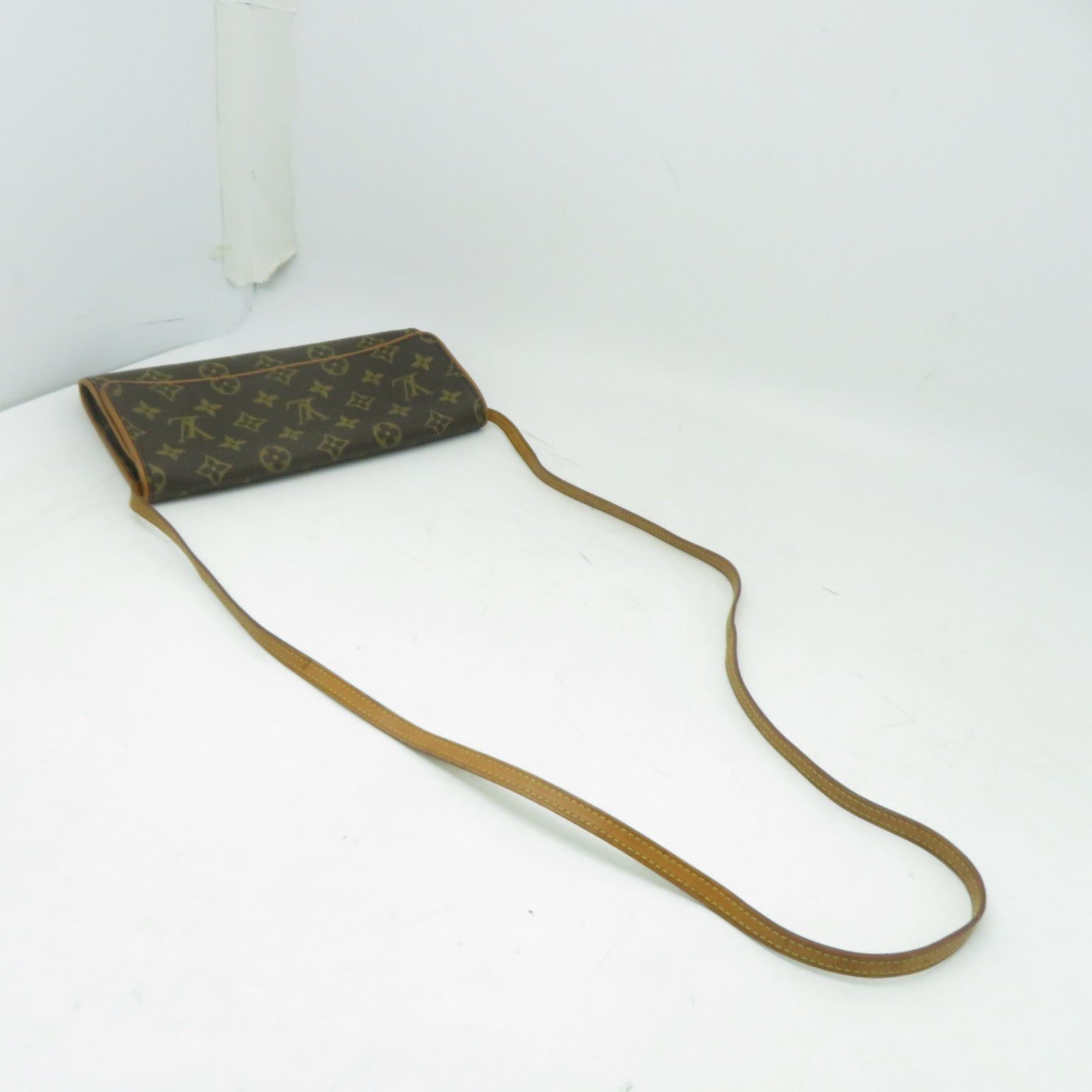 LOUIS VUITTON Monogram Pochette Twin GM金扣肩背袋啡色