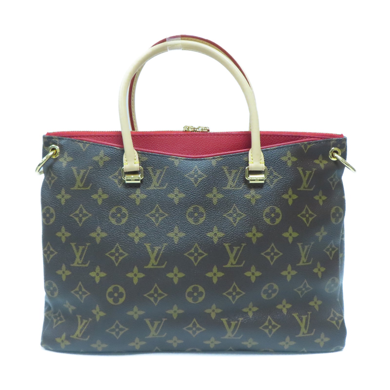 LOUIS VUITTON Monogram Pallas MM金扣手挽肩背兩用袋啡色
