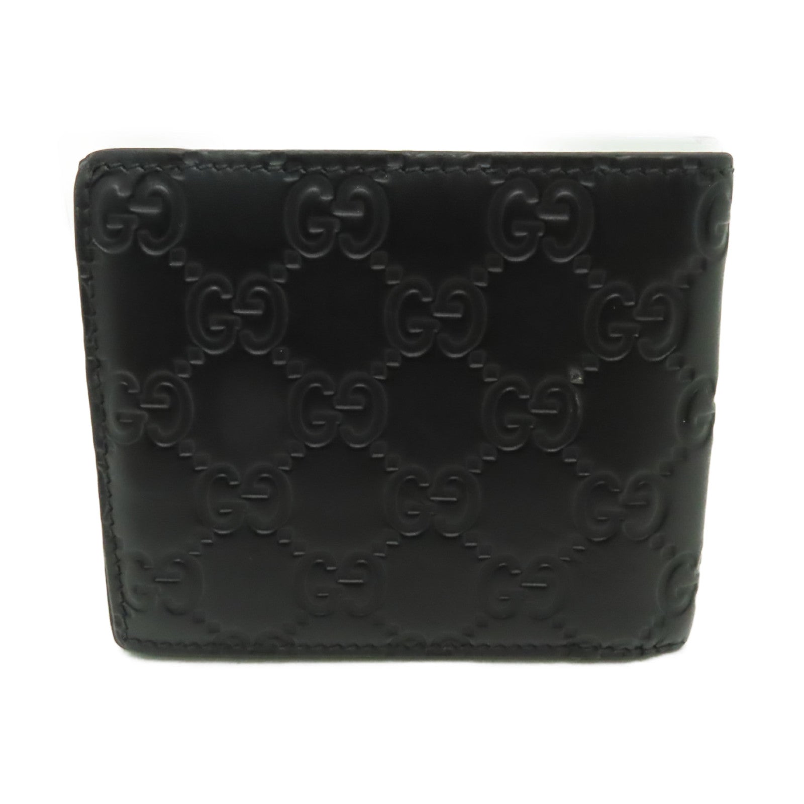GUCCI 牛皮皮革Wallet銀扣錢包黒色