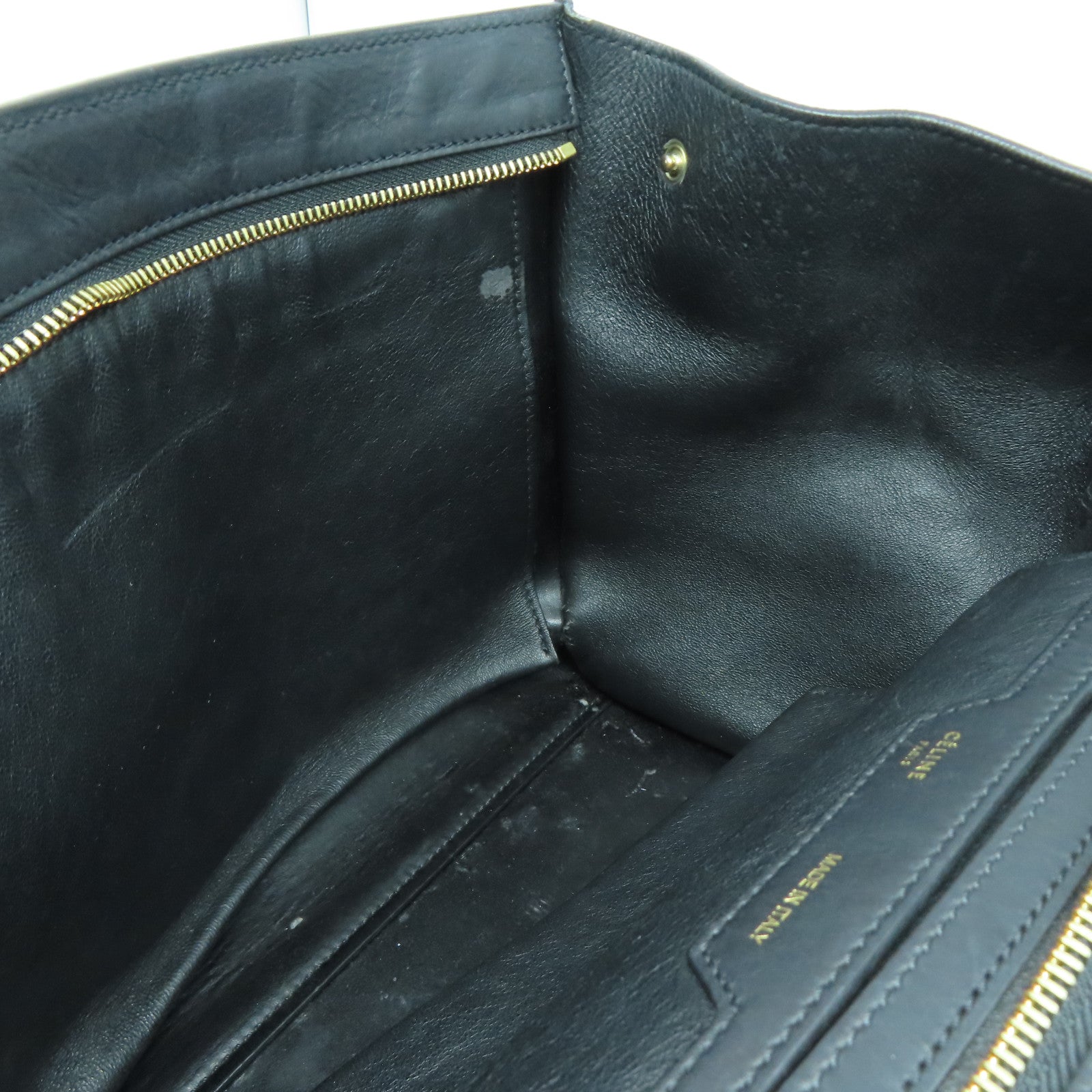 CELINE 【激減優惠】牛皮皮革Trapeze手挽肩背兩用袋黑色