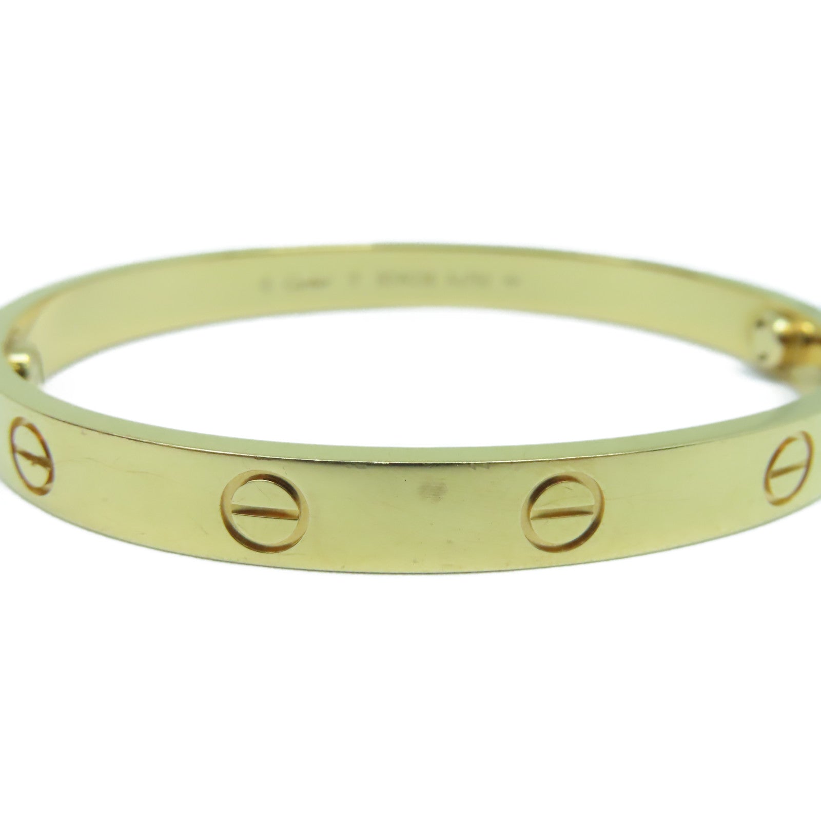 CARTIER 18K黃金Love Blaceret手鐲Cartier#17