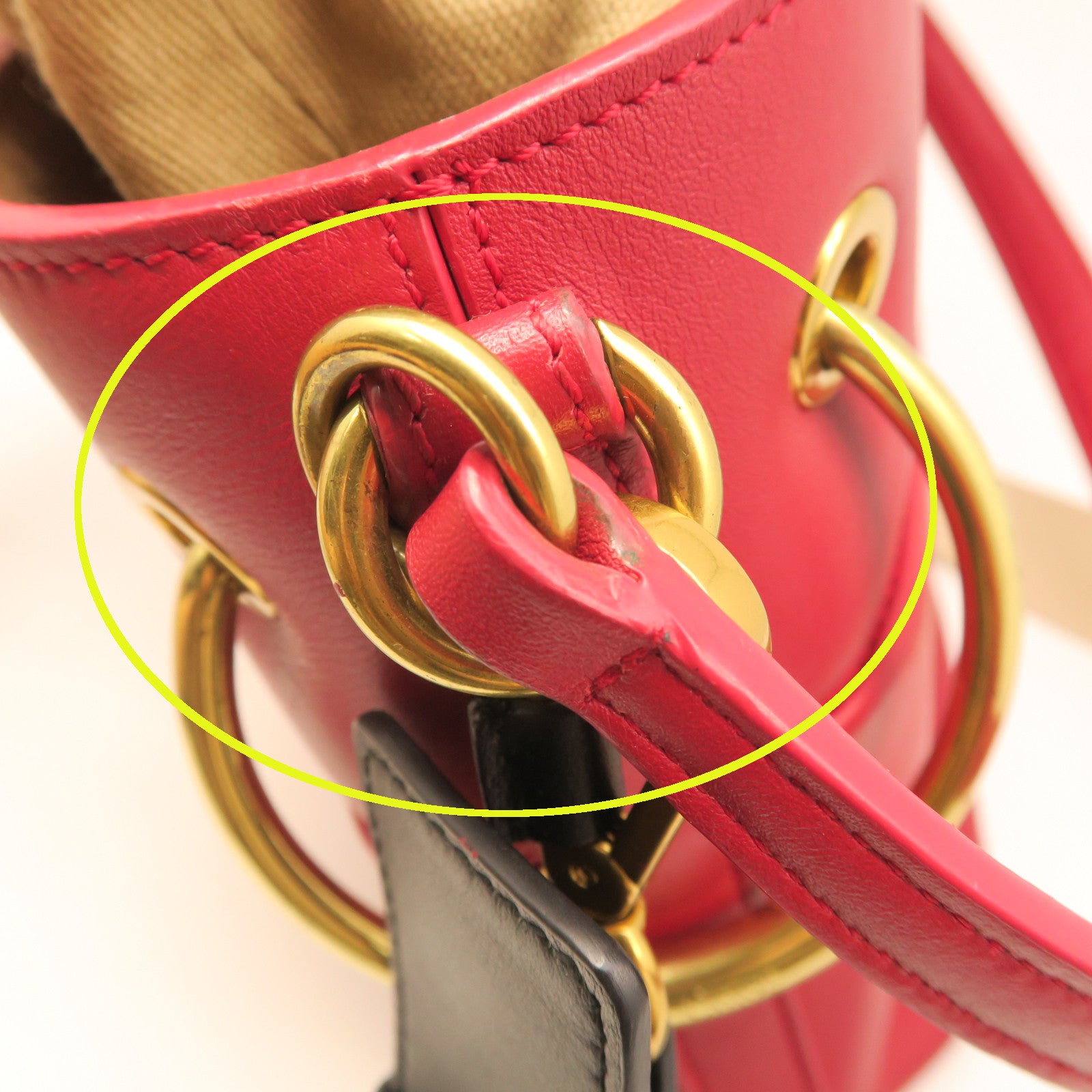 Chloe Leather Shoulder Bag Gold Button Shoulder Bag Red