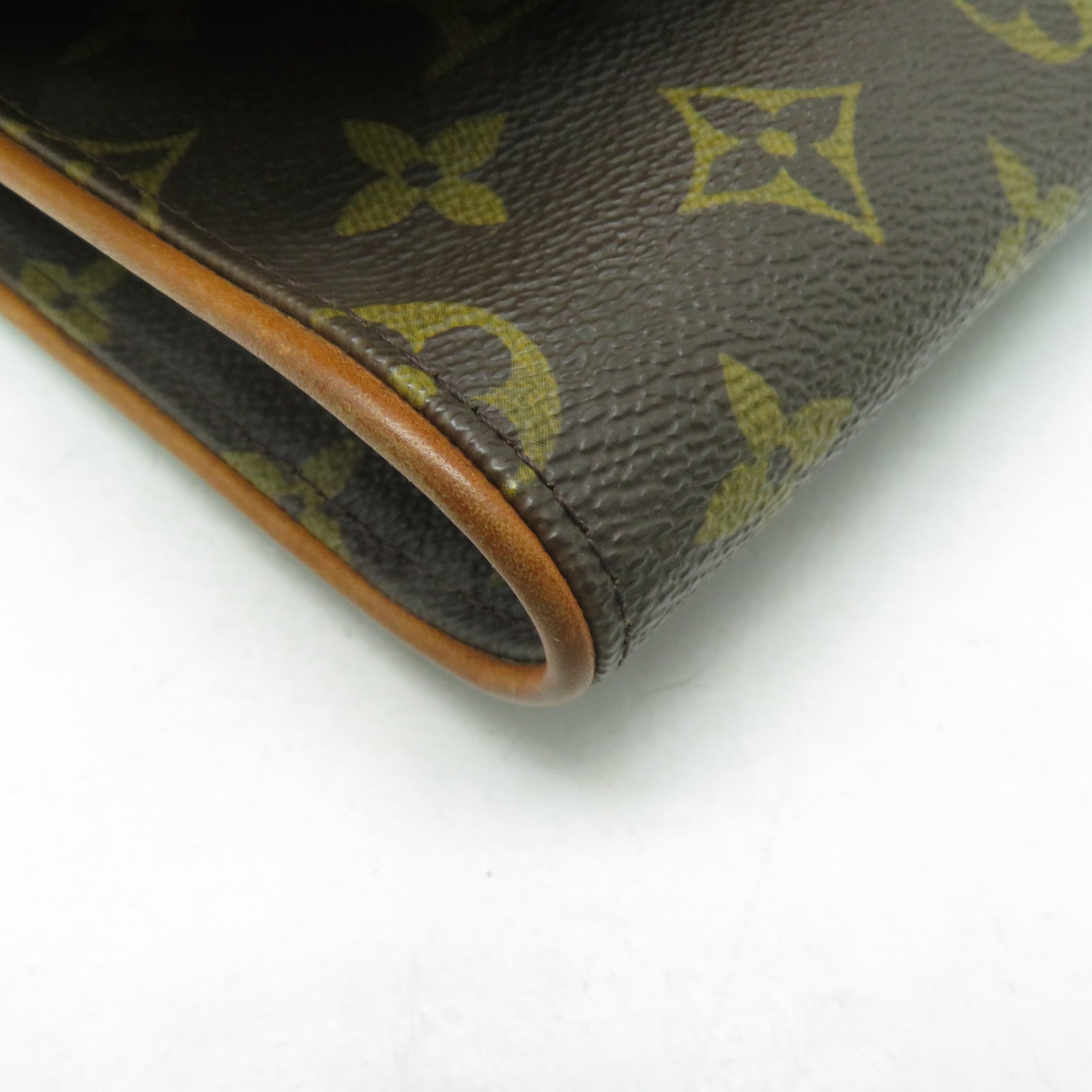 LOUIS VUITTON Monogram Pochette Twin GM金扣肩背袋啡色