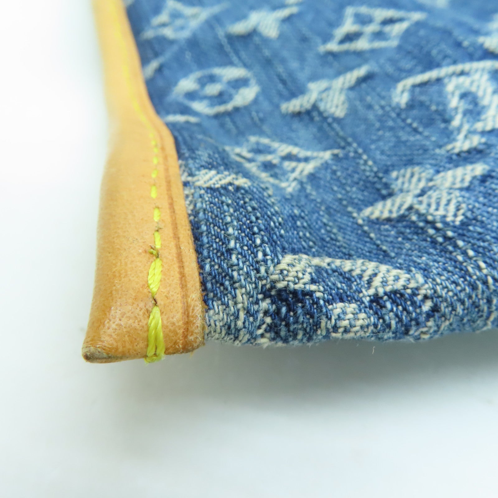 LOUIS VUITTON Monogram DenimFlat Shopper Tote金扣手挽袋蓝色