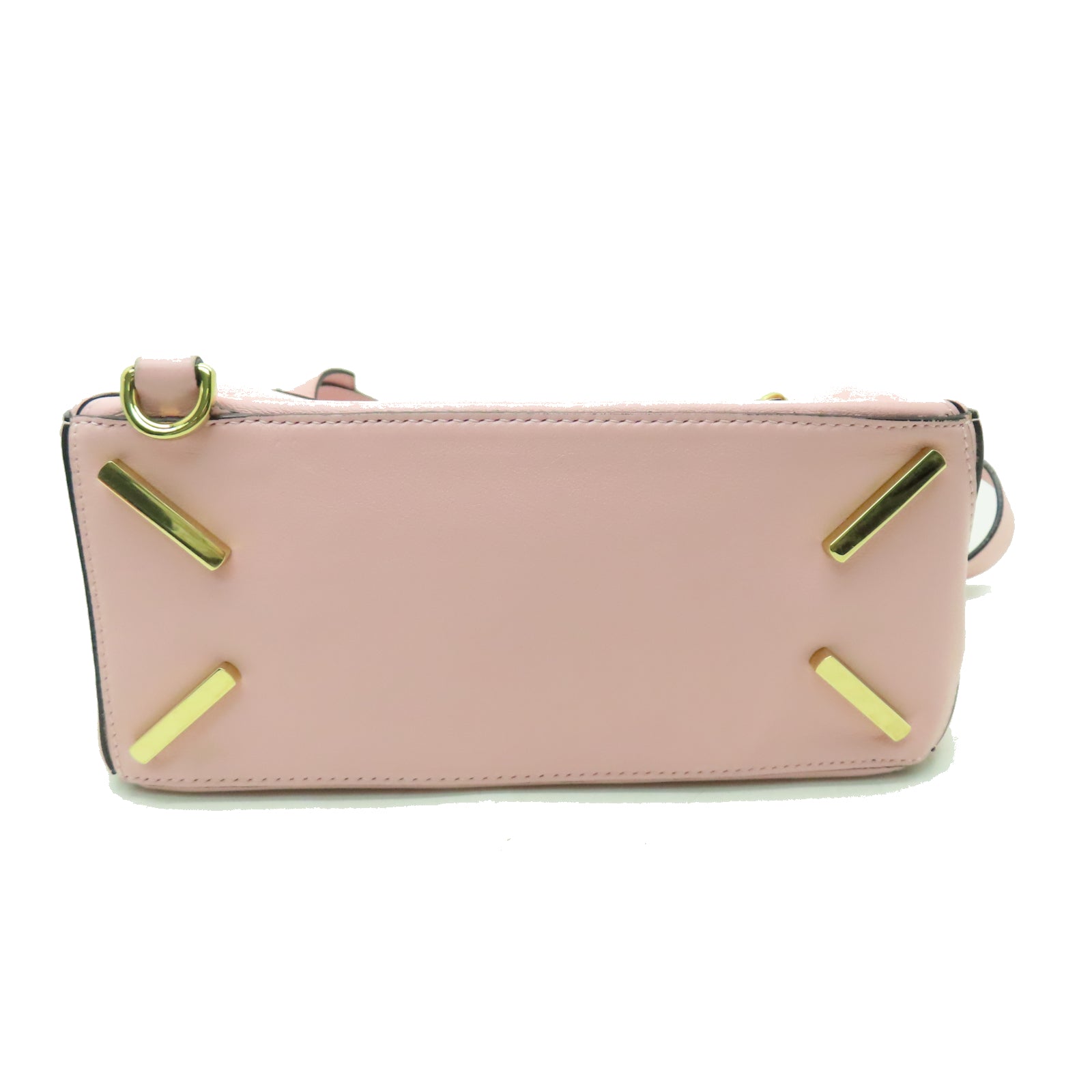 LOEWE 牛皮皮革Puzzle金扣肩背袋粉紅色