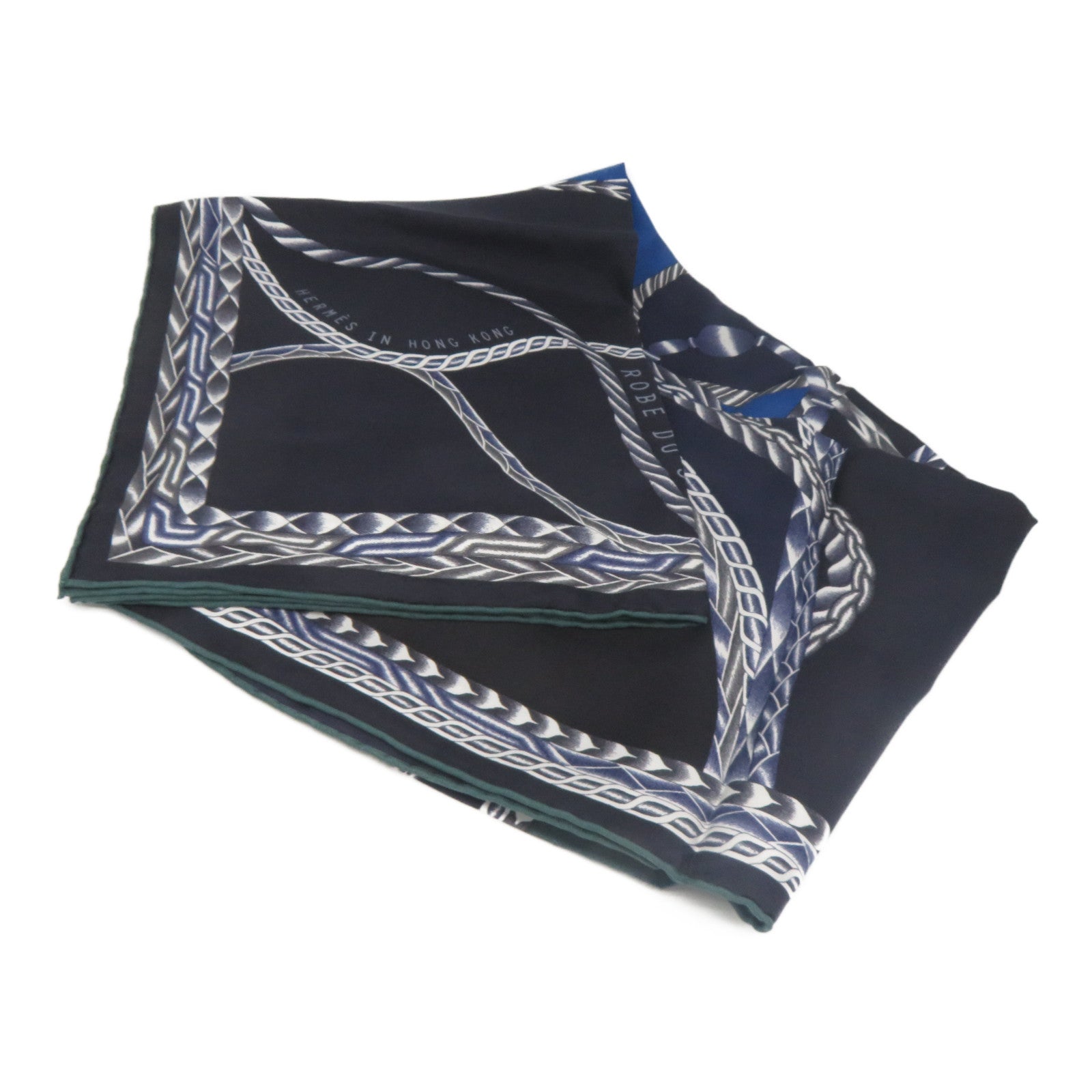 HERMES 【激減優惠】絲質Scarf絲巾藍色