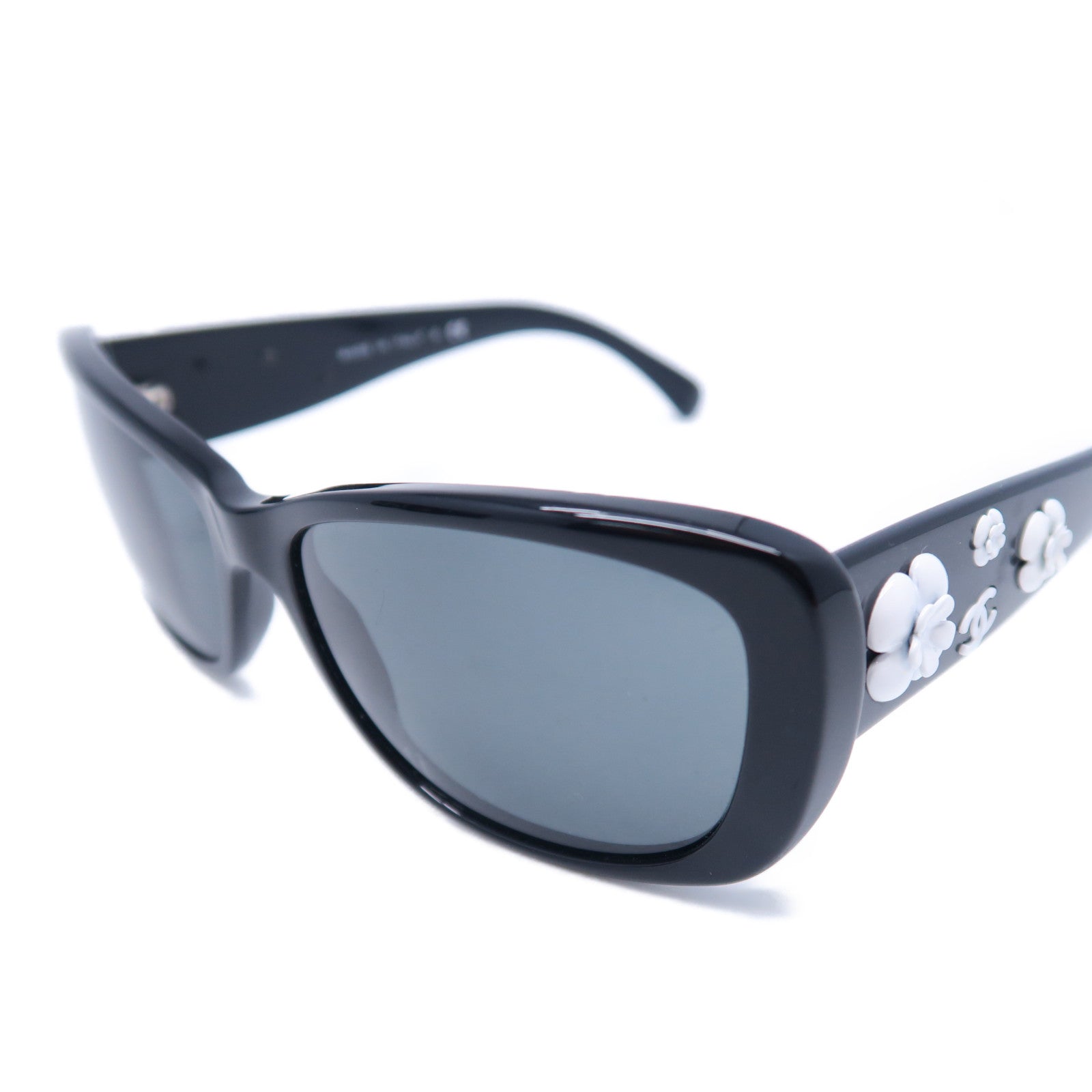 CHANEL PVC Sunglasses銀扣太陽眼鏡黑色/白色