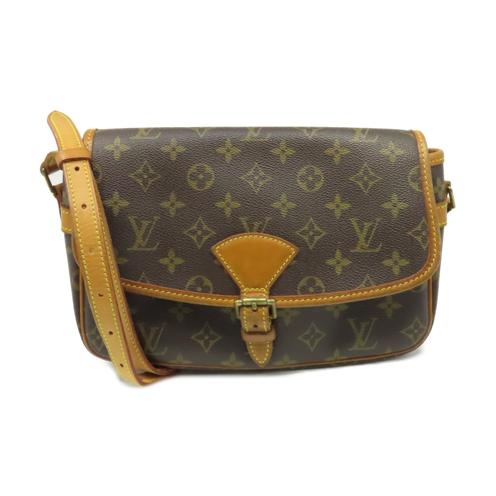 LOUIS VUITTON Monogram Sologne Shoulder Bag金扣肩背袋啡色
