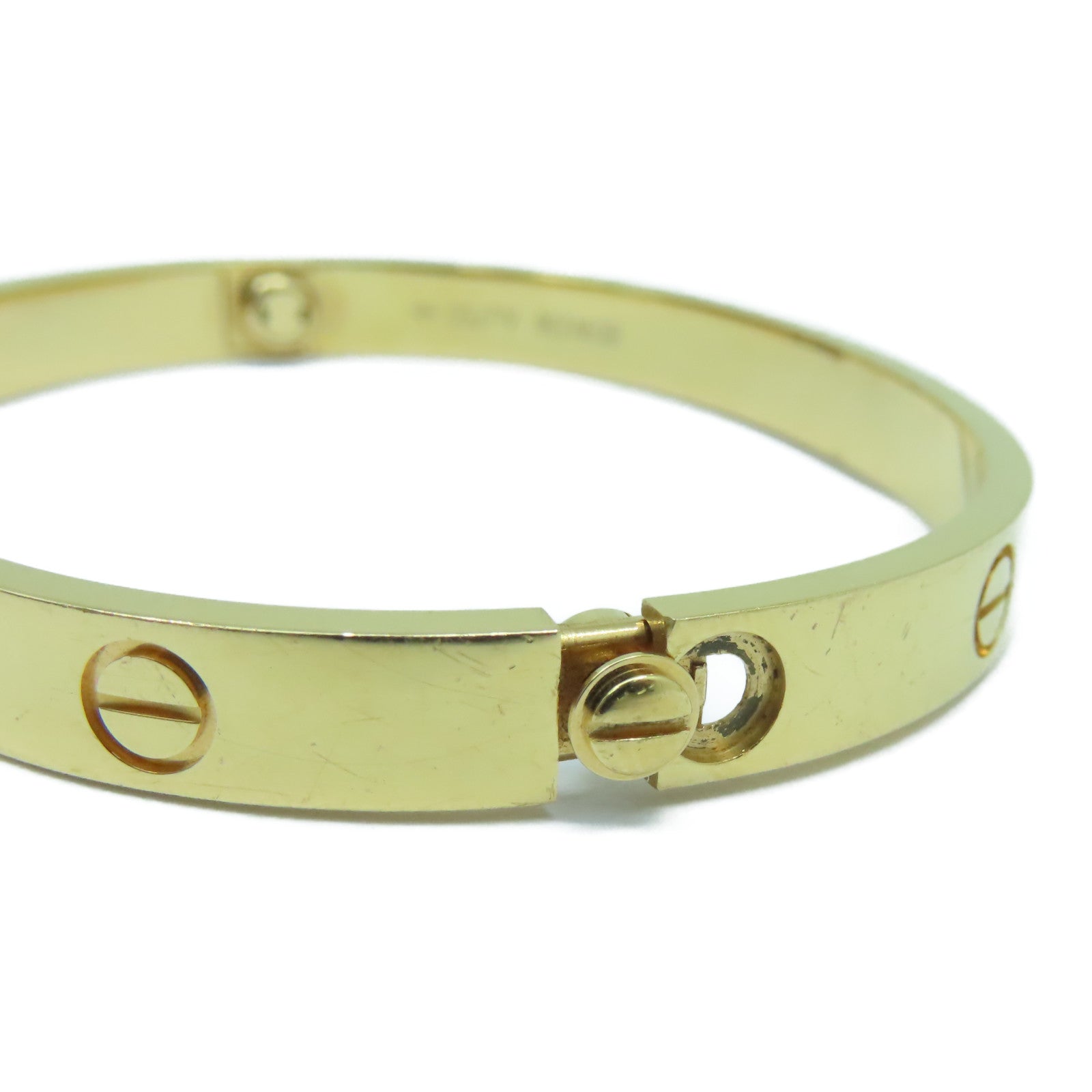 CARTIER 18K黃金Love Blaceret手鐲Cartier#17