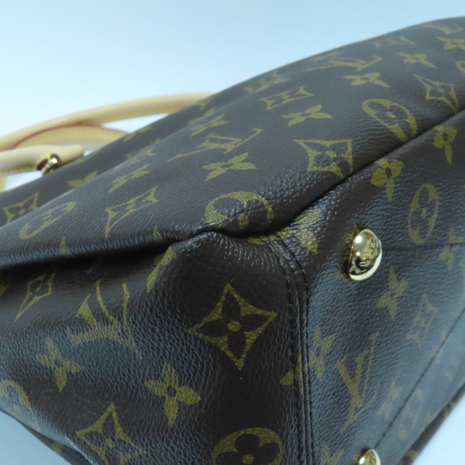 LOUIS VUITTON Monogram Pallas MM金扣手挽肩背兩用袋啡色