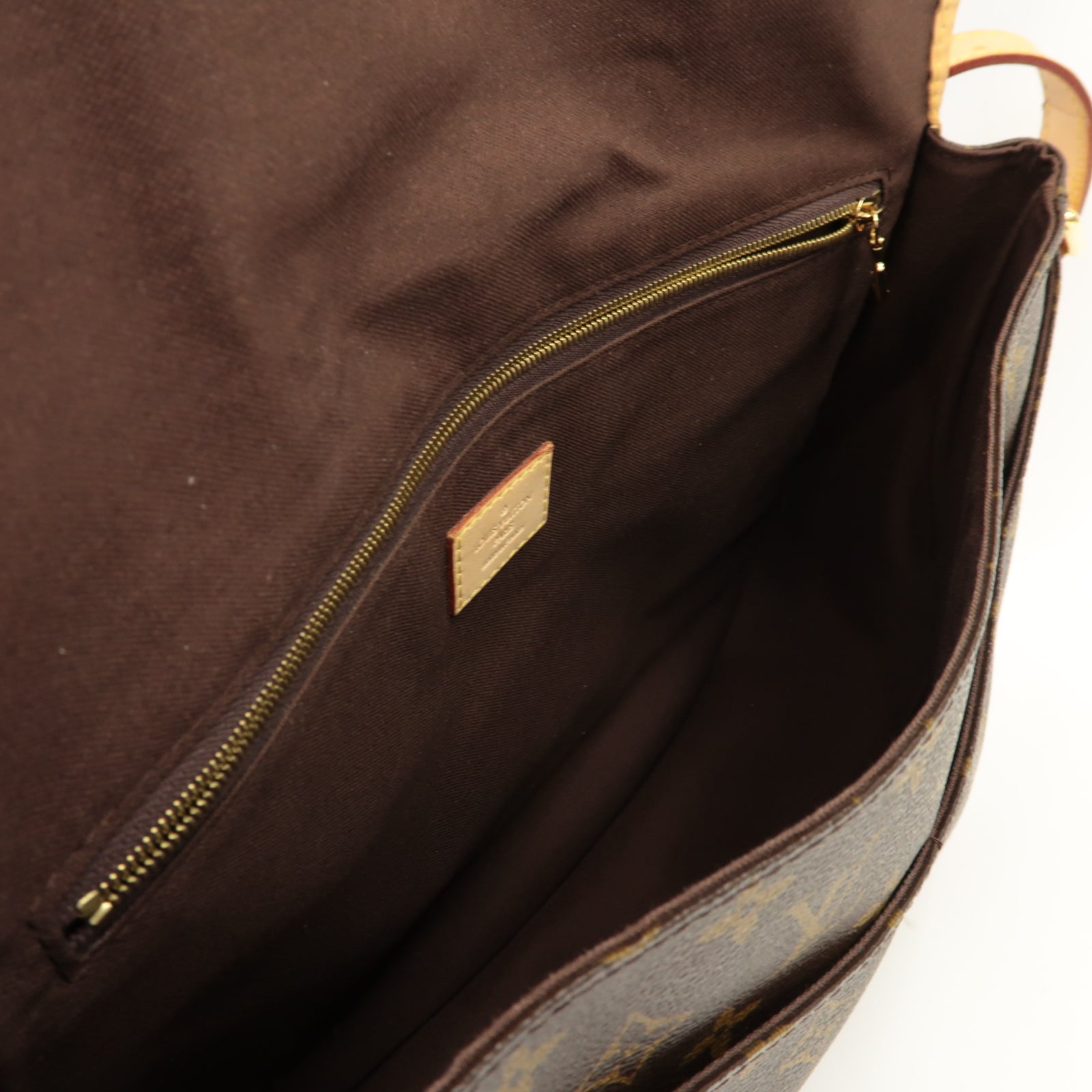 LOUIS VUITTON Monogram Menilmontant MM金扣肩背袋啡色