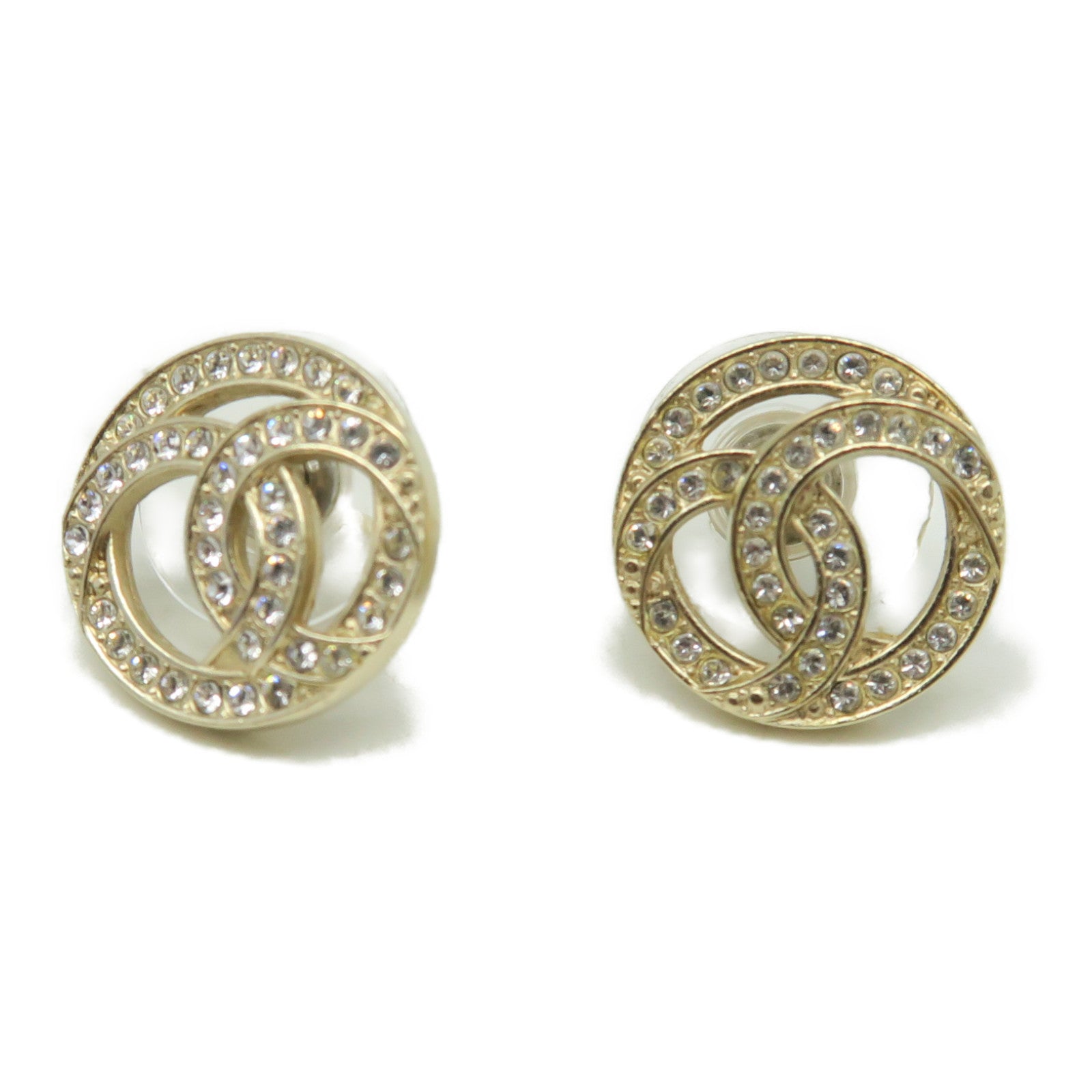 CHANEL 金屬CC Earrings耳環金色