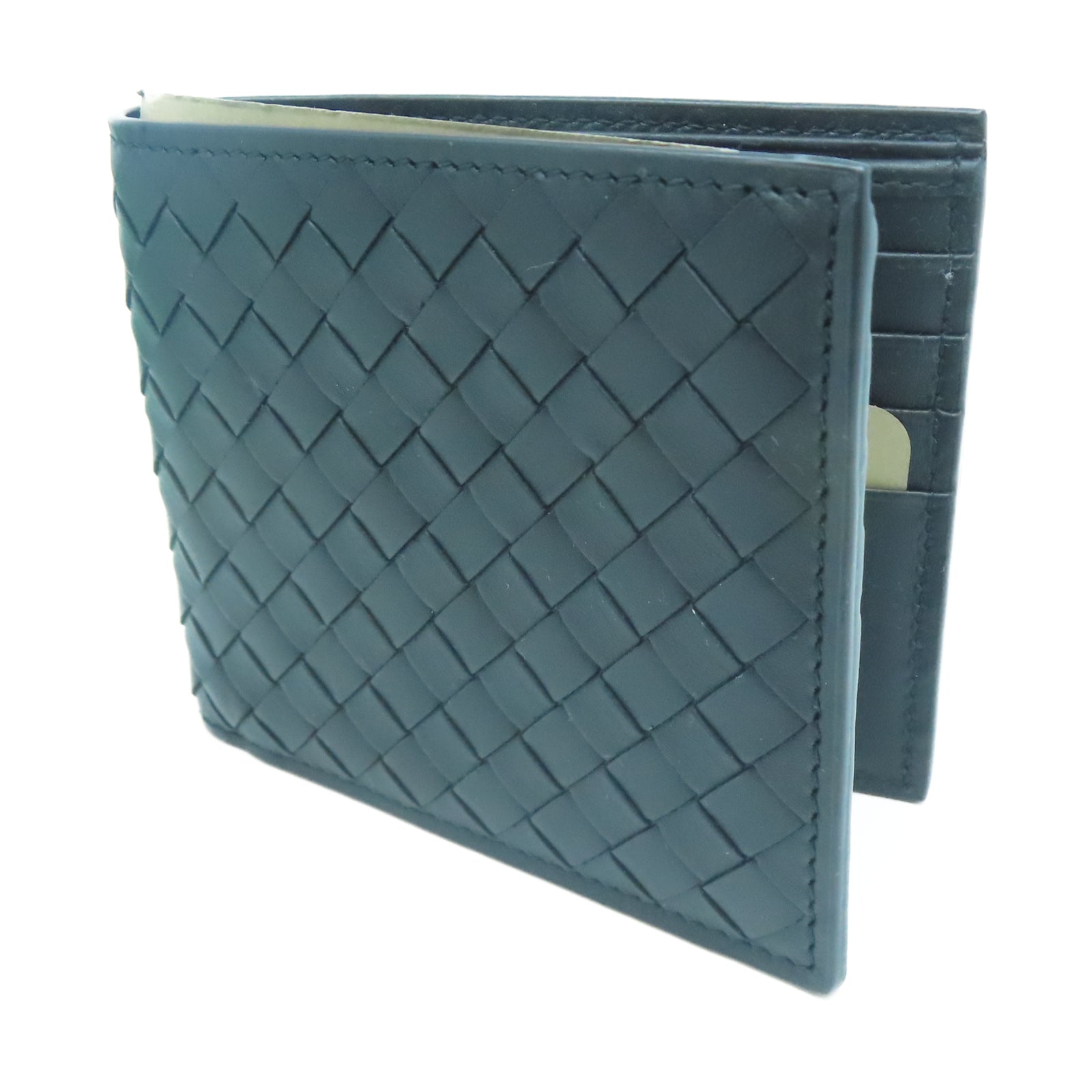 BOTTEGA VENETA 織紋皮革Fold Wallet錢包黑色