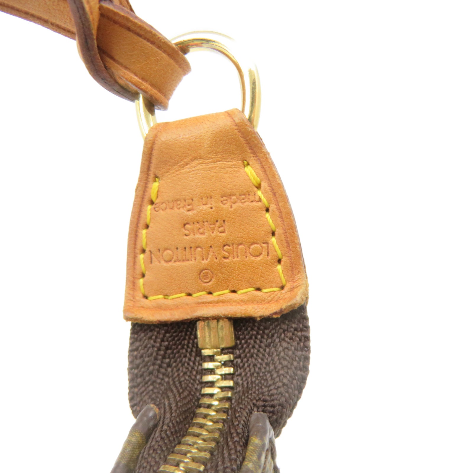 LOUIS VUITTON Monogram Pochette Accessories Pouch Hand Bag Brown