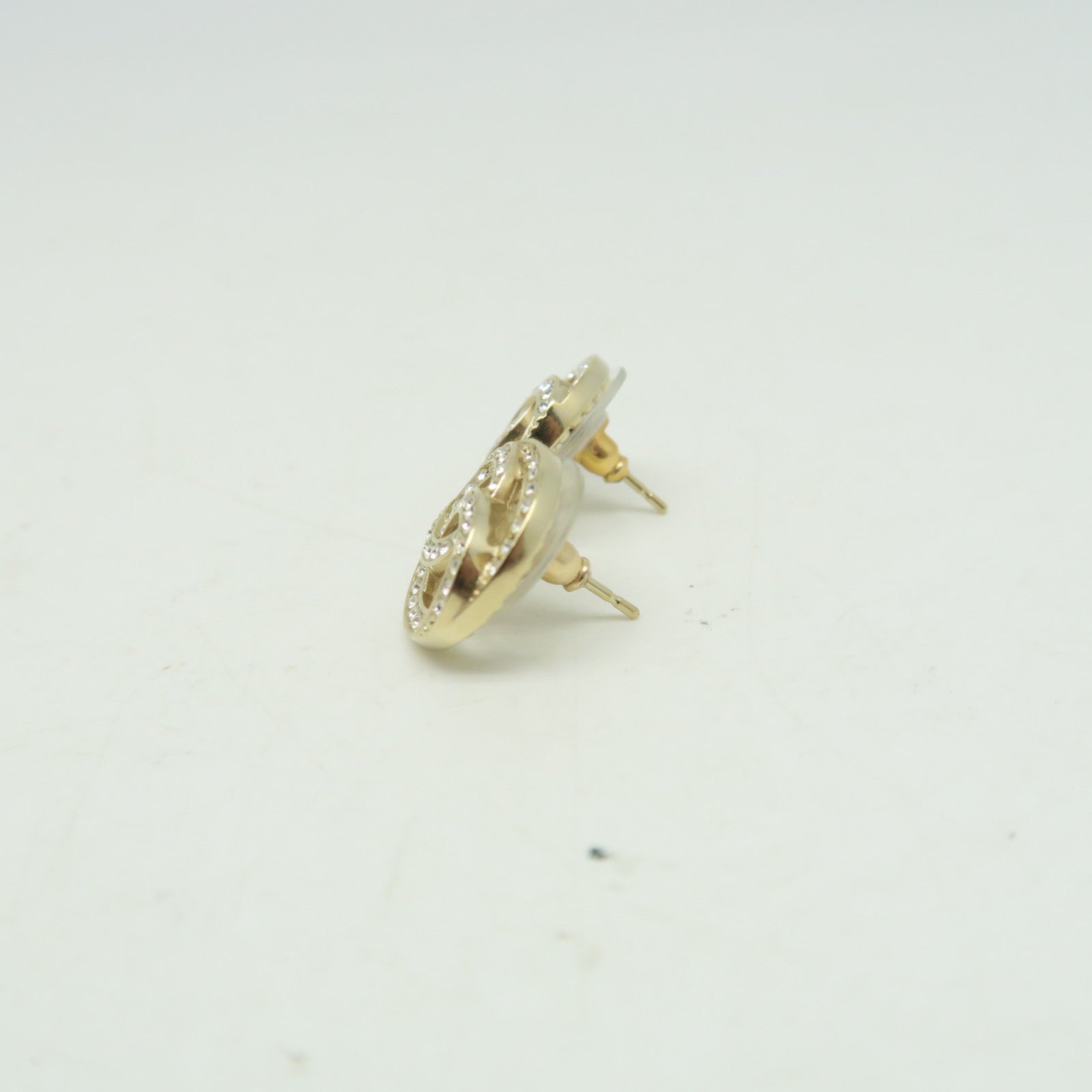 CHANEL 金屬CC Earrings耳環金色