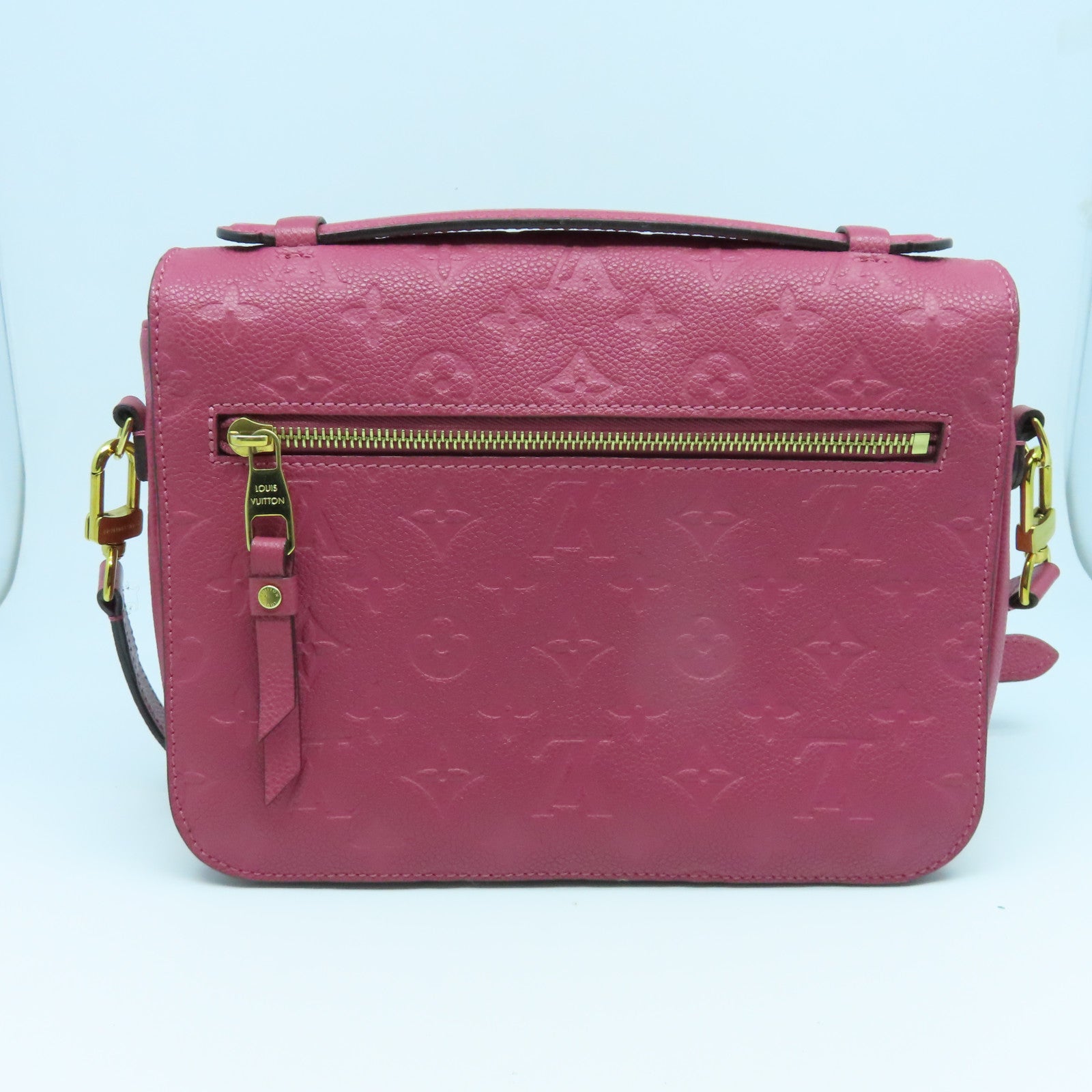 LOUIS VUITTON Monogram Empreinte Pochette Metis 2 Way Shoulder金扣肩背袋粉紅色