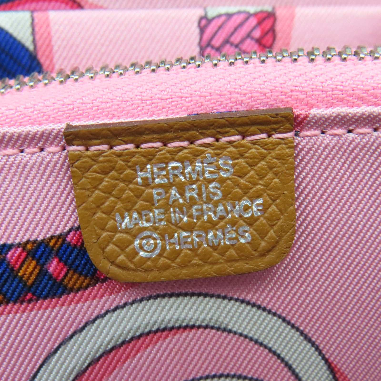 HERMES Epsom皮革Silk In Compact Wallet銀扣錢包Gold經典駝色