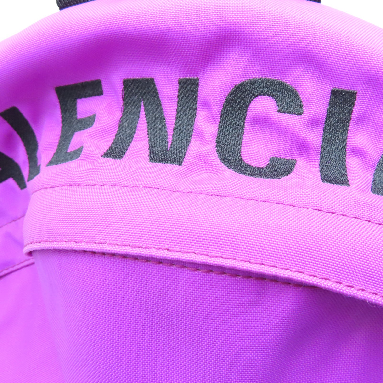BALENCIAGA 尼龍Backpack銀扣背包紫色/黑色