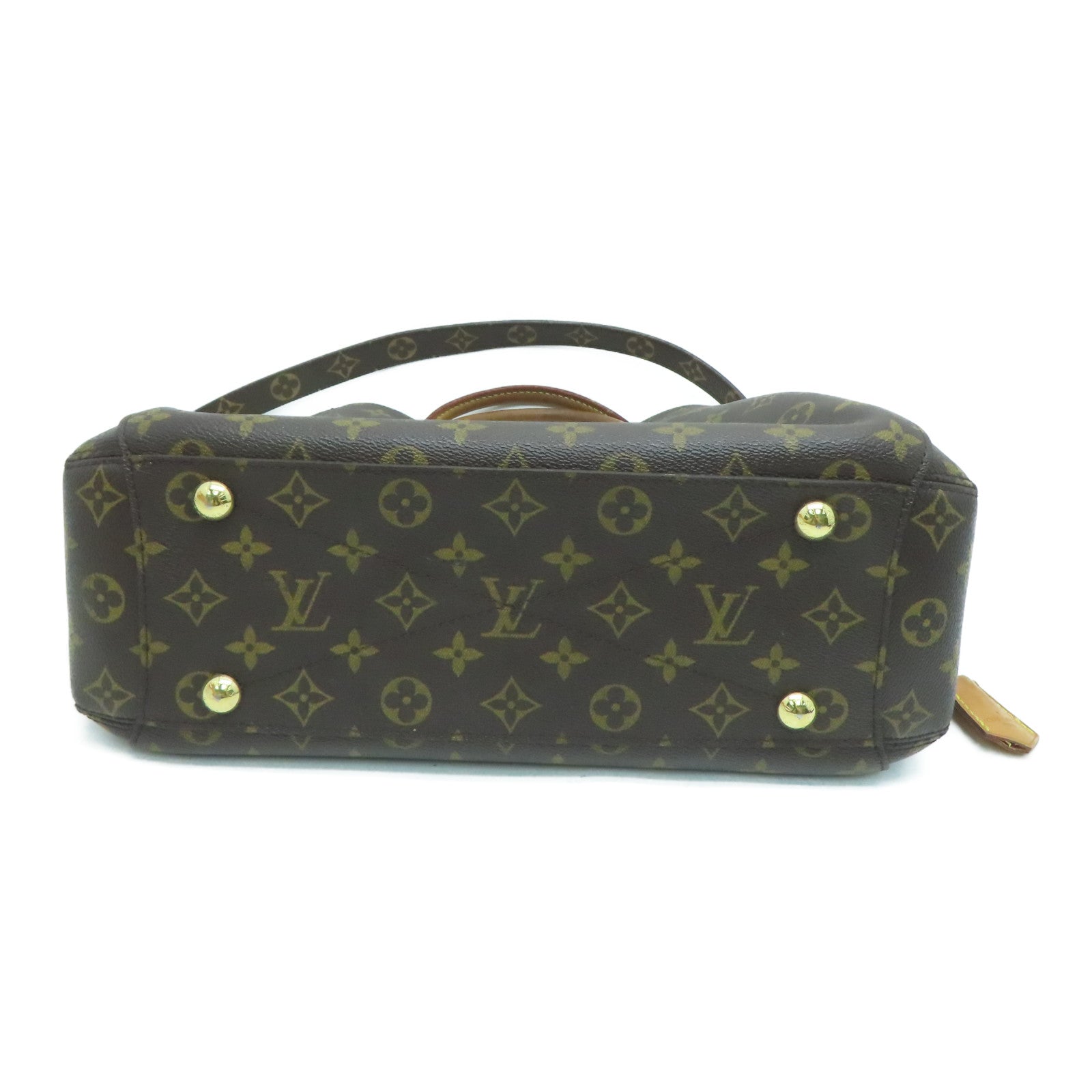 LOUIS VUITTON Monogram Montaigne MM金扣手挽肩背两用袋啡色
