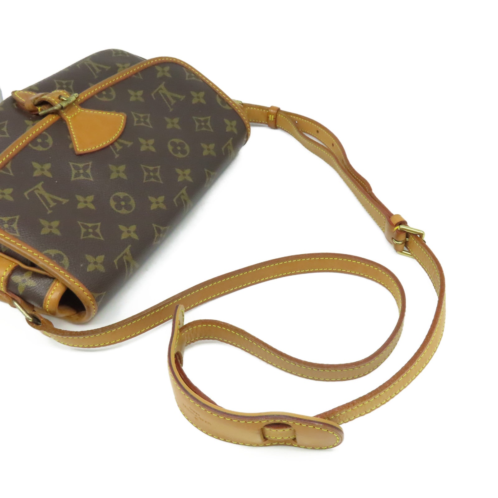 LOUIS VUITTON Monogram Sologne Shoulder Bag金扣肩背袋啡色