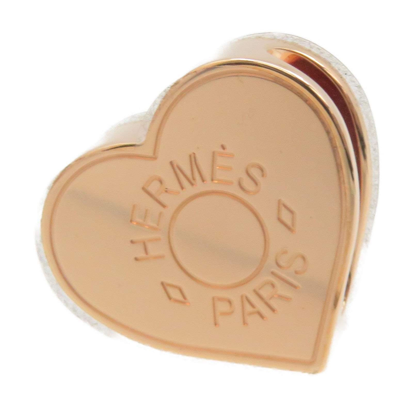HERMES 金屬Heart Scarf Ring絲巾扣玫瑰金色