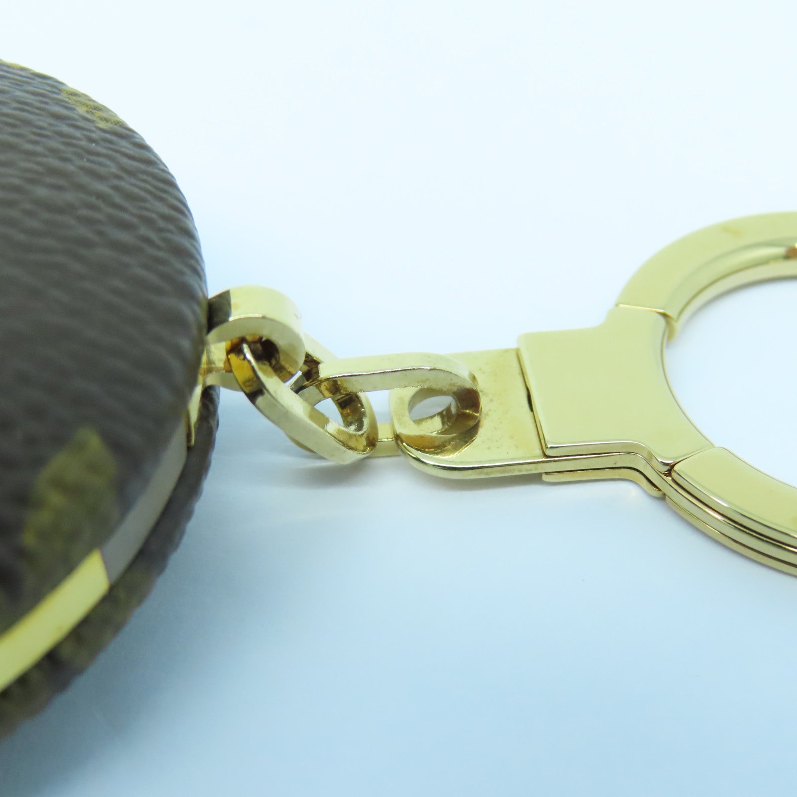 LOUIS VUITTON Monogram Charm Gold Buckle Charm Brown