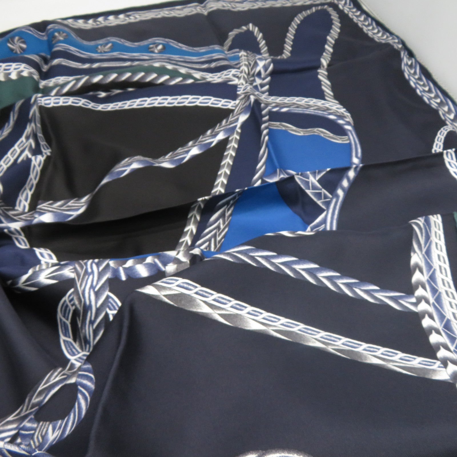 HERMES 【激減優惠】絲質Scarf絲巾藍色