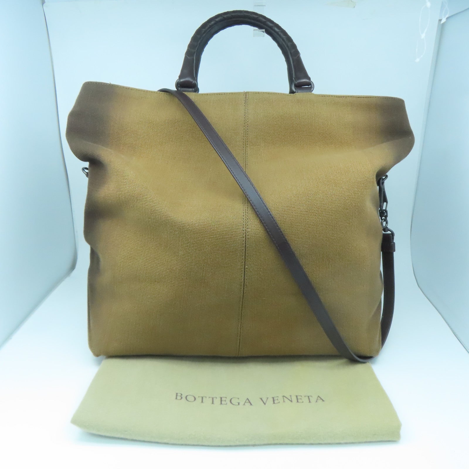 BOTTEGA VENETA Canvas 2way Shoulder Bag Handle Shoulder Bag Brown