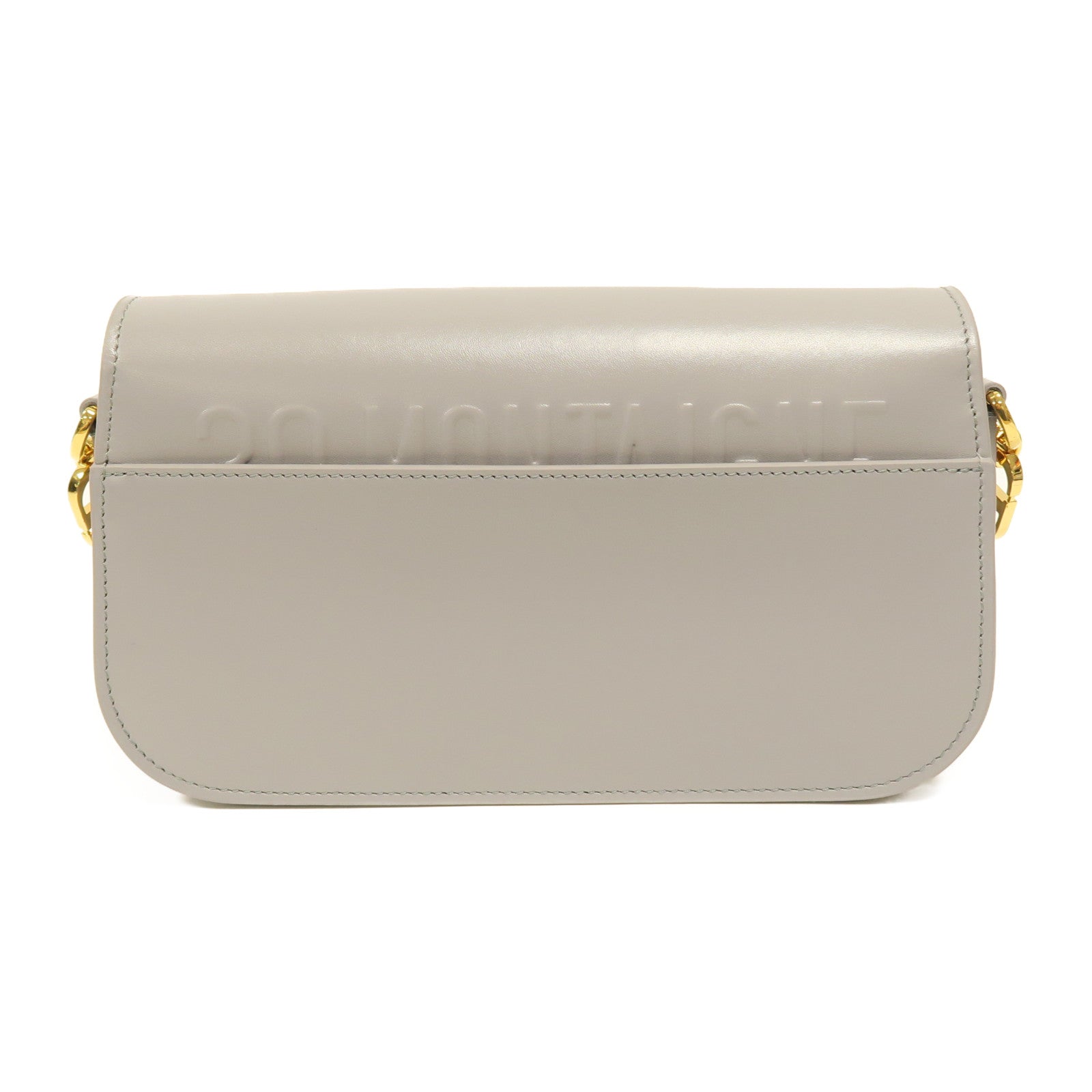 Dior 牛皮皮革Montaigne Avenue金扣鏈帶肩背袋灰色