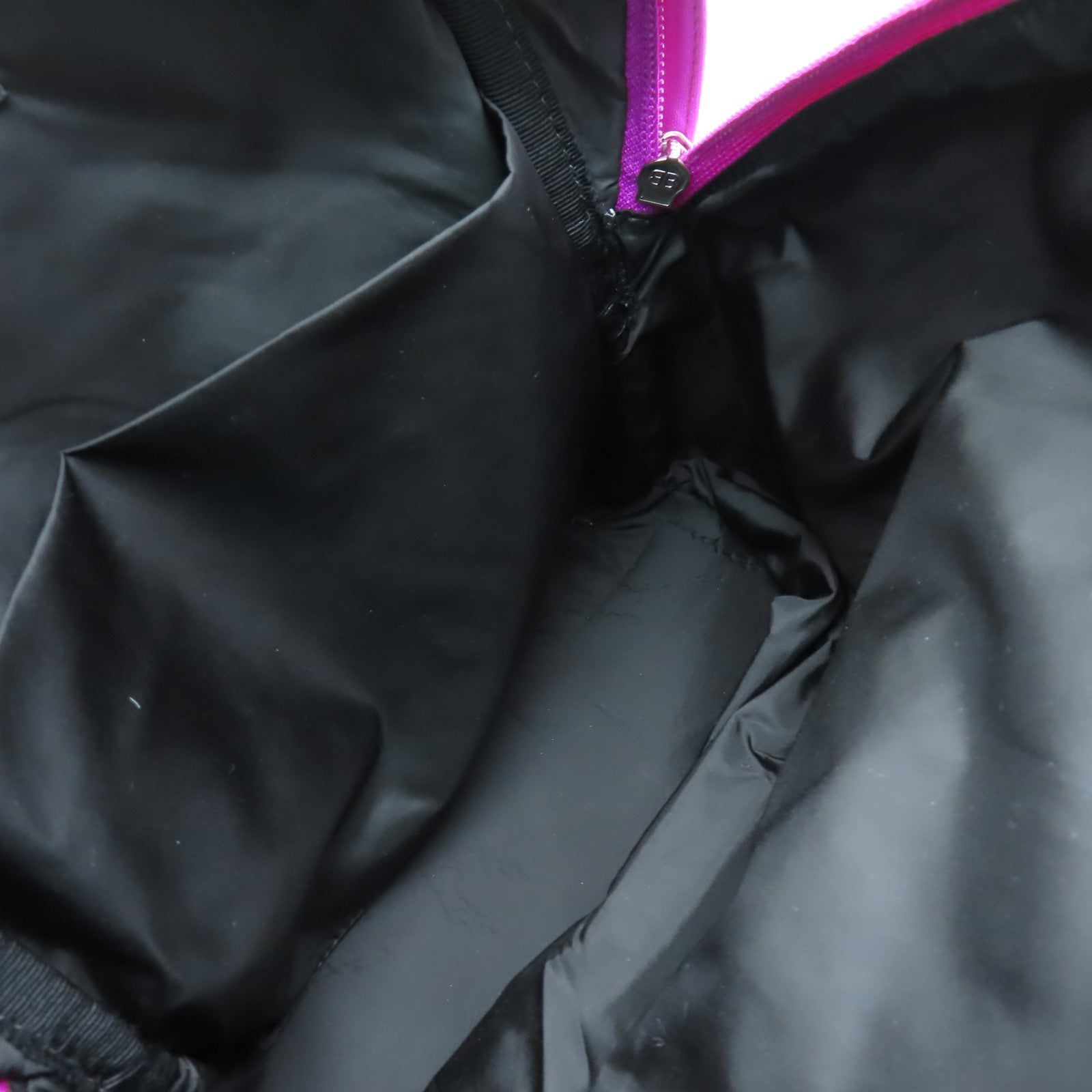 BALENCIAGA 尼龍Backpack銀扣背包紫色/黑色