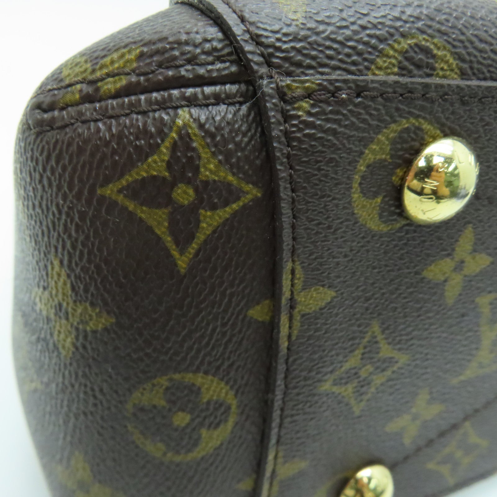 LOUIS VUITTON Monogram Montaigne MM金扣手挽肩背两用袋啡色