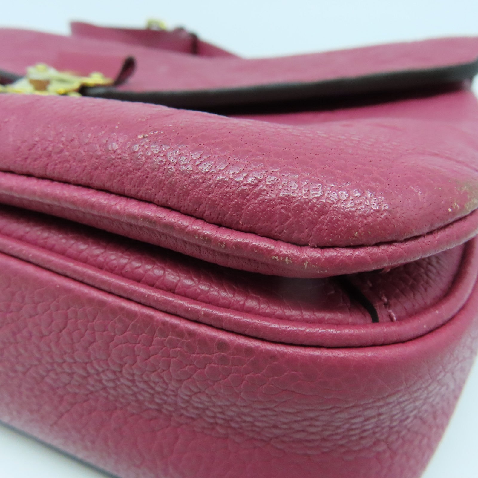 LOUIS VUITTON Monogram Empreinte Pochette Metis 2 Way Shoulder金扣肩背袋粉紅色