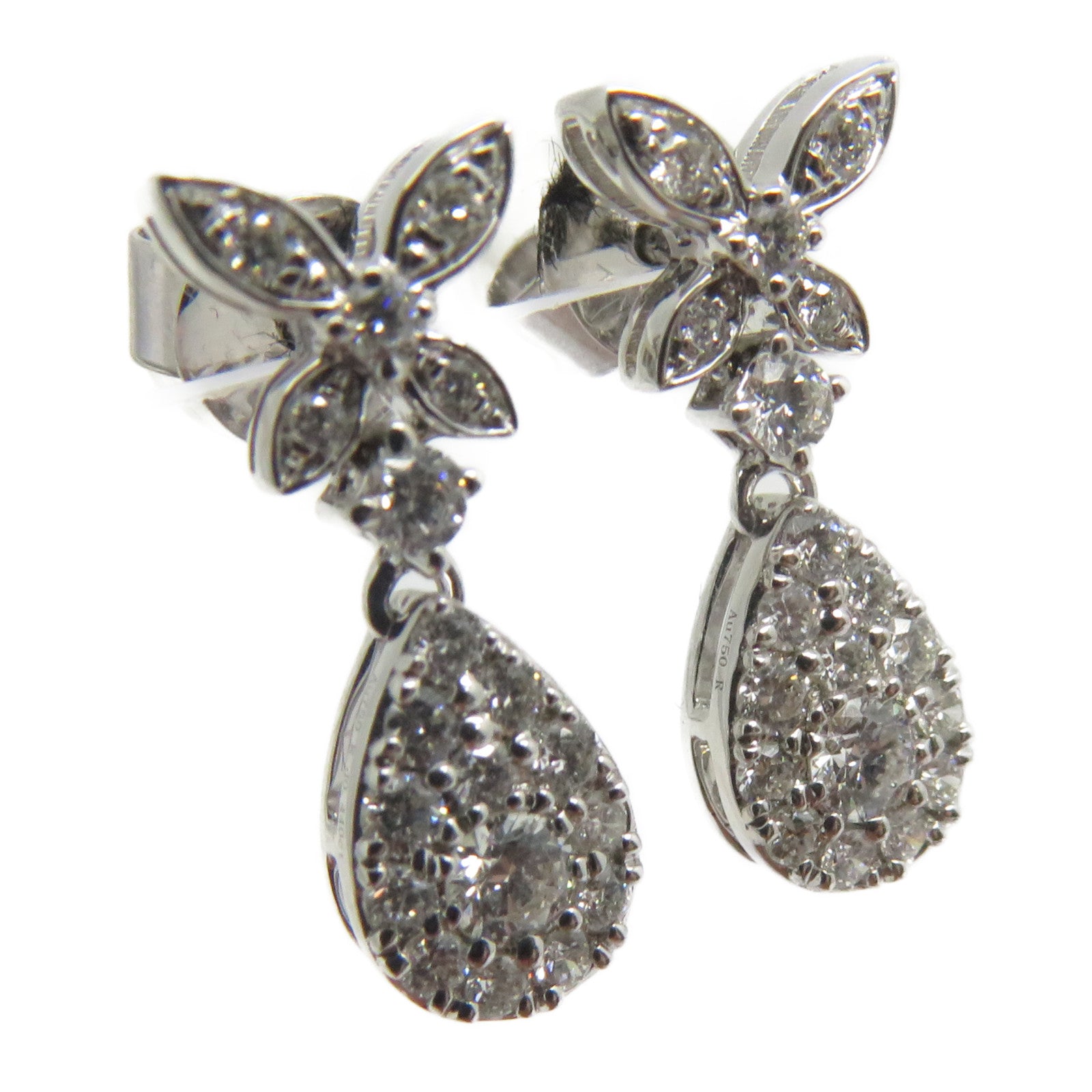 JEWELRY 【激減優惠】18K白金Diamond Earrings 0.444ct鑽石耳環