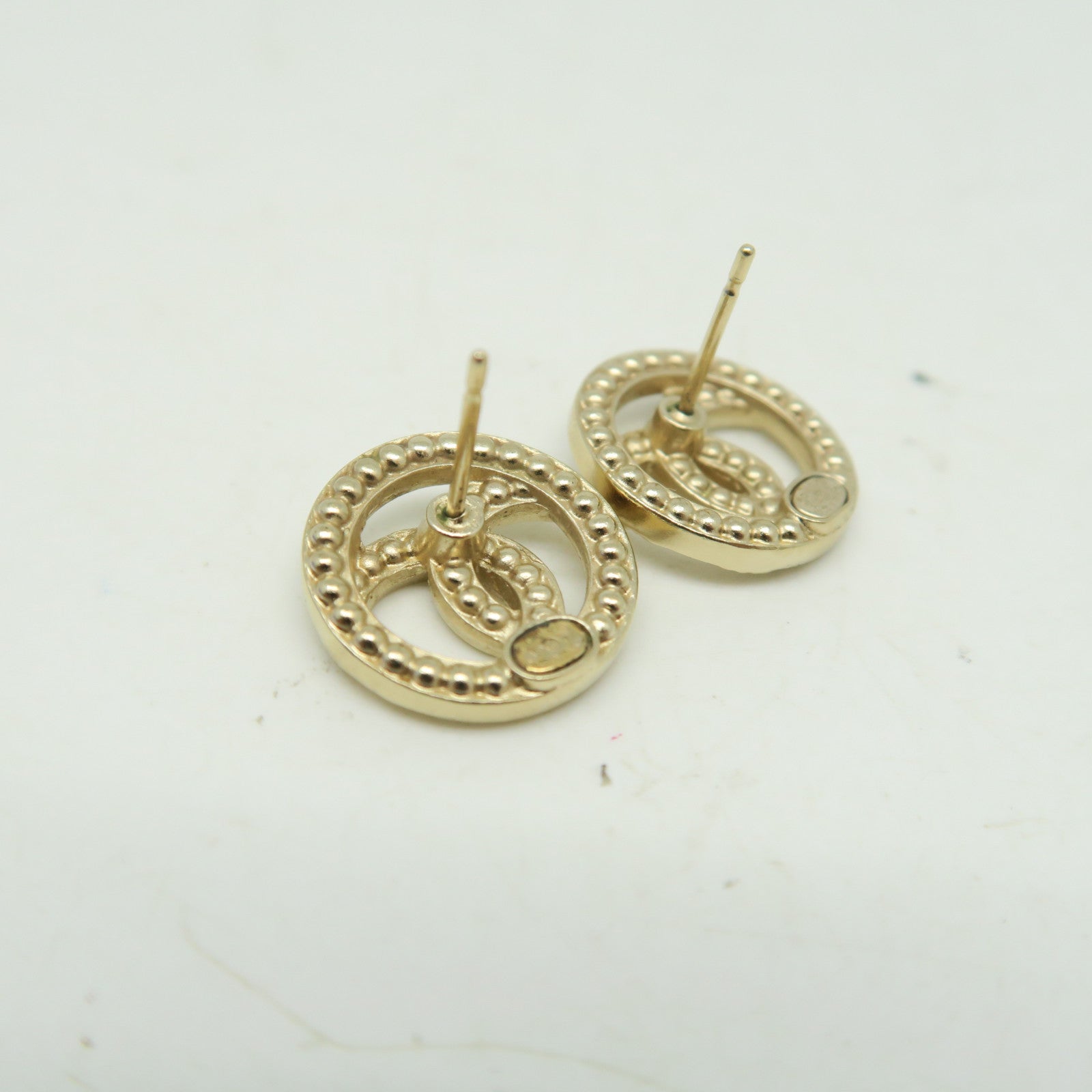 CHANEL 金屬CC Earrings耳環金色
