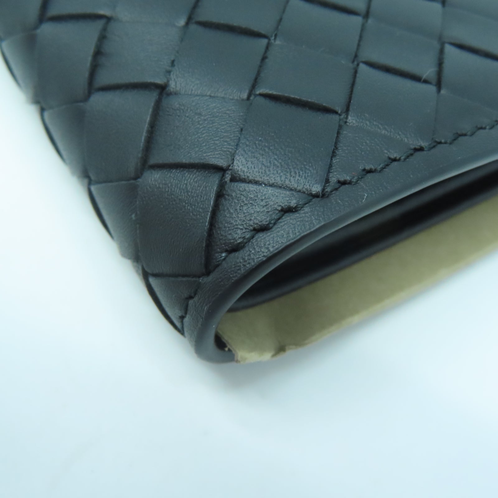 BOTTEGA VENETA 織紋皮革Fold Wallet錢包黑色